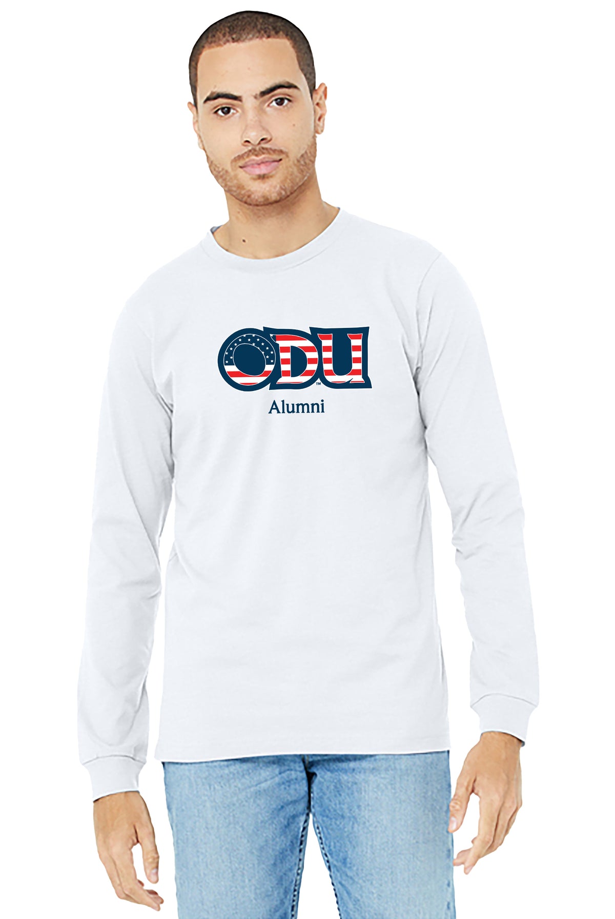 Old Dominion University, ODU Military - Alumni, Unisex Jersey Long Sleeve T-Shirt - White
