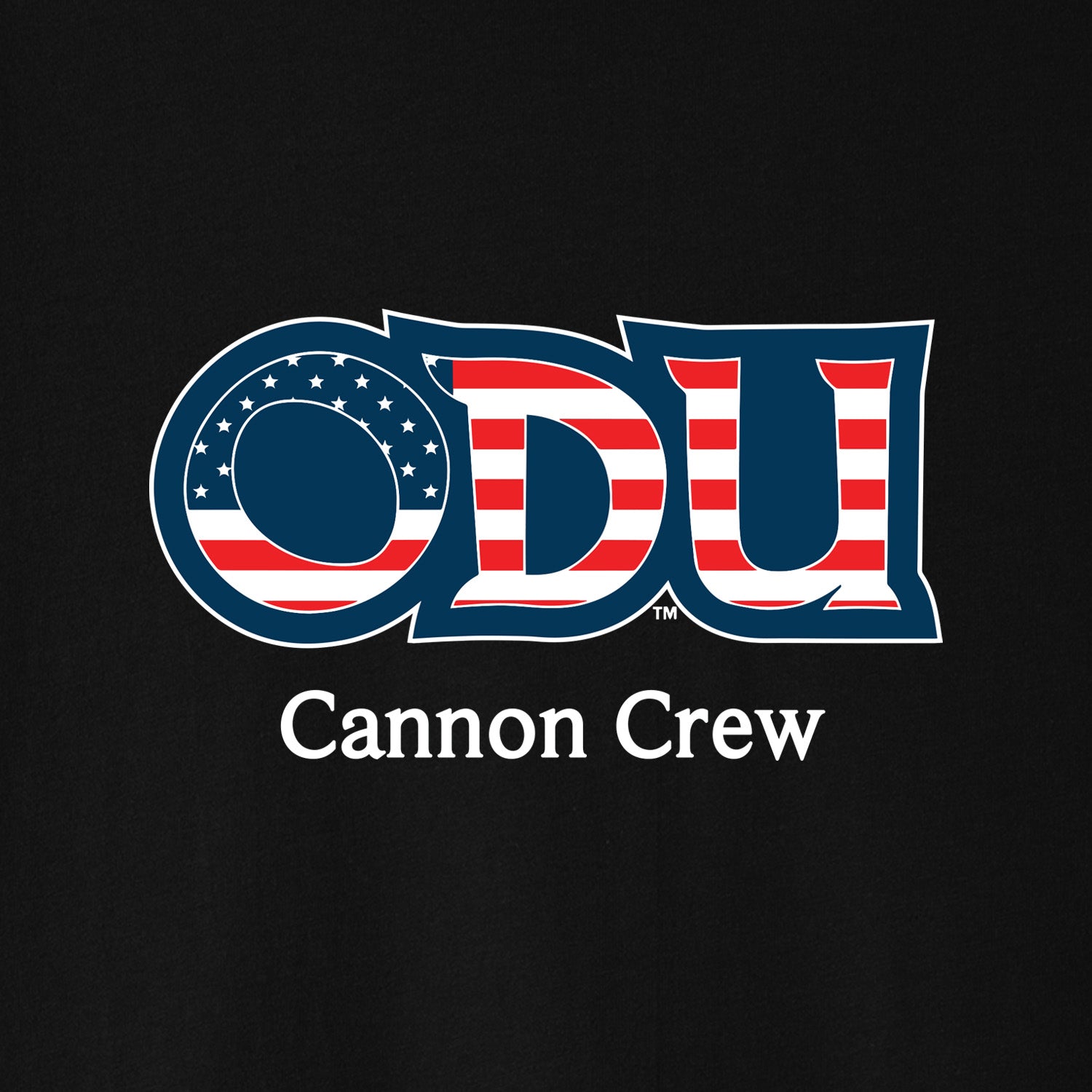 Old Dominion University, ODU Military - Cannon Crew, Unisex Jersey Long Sleeve T-Shirt - Black