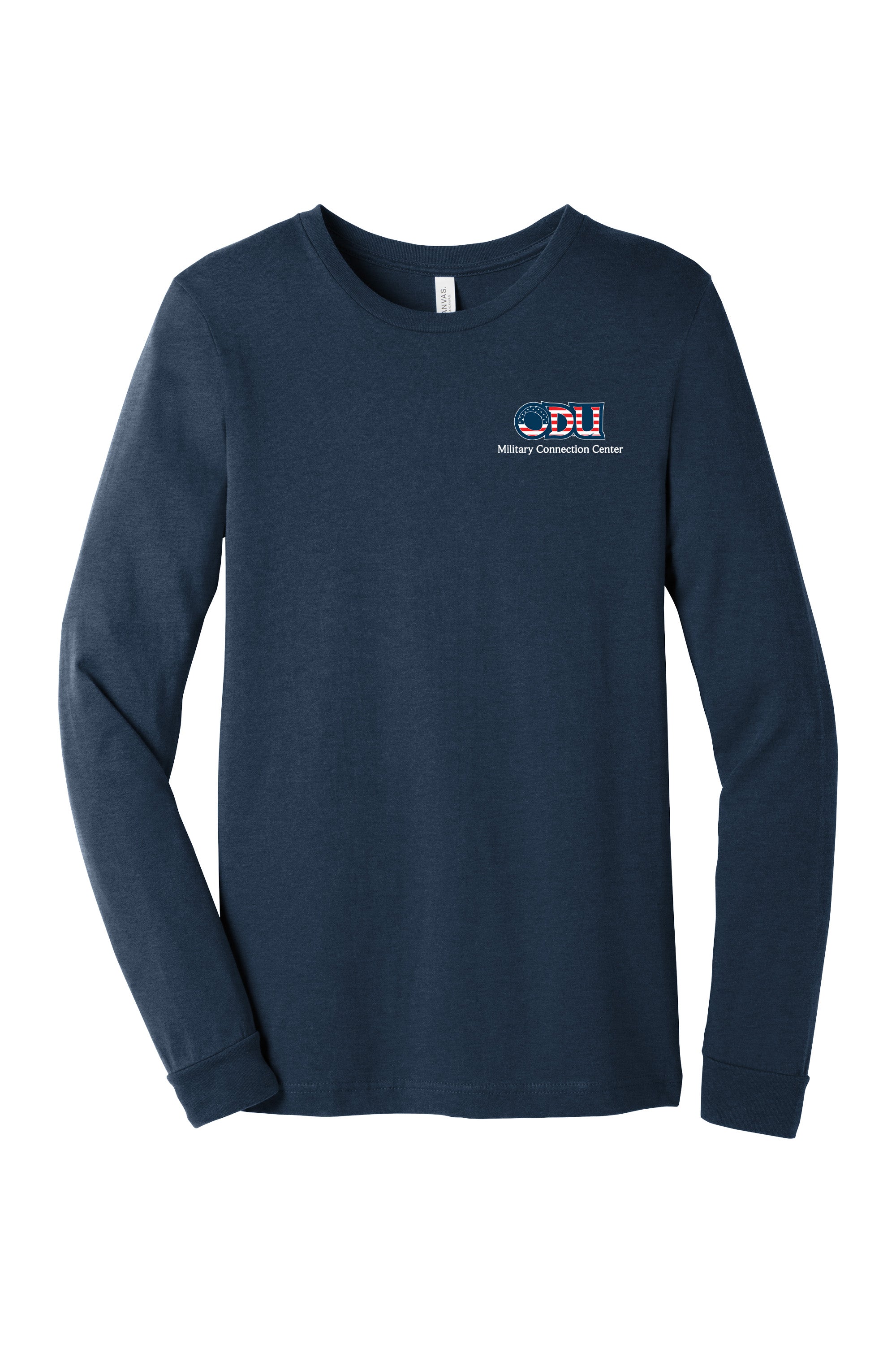 Old Dominion University, ODU Military - Military Connection Center, Unisex Jersey Long Sleeve T-Shirt -Navy