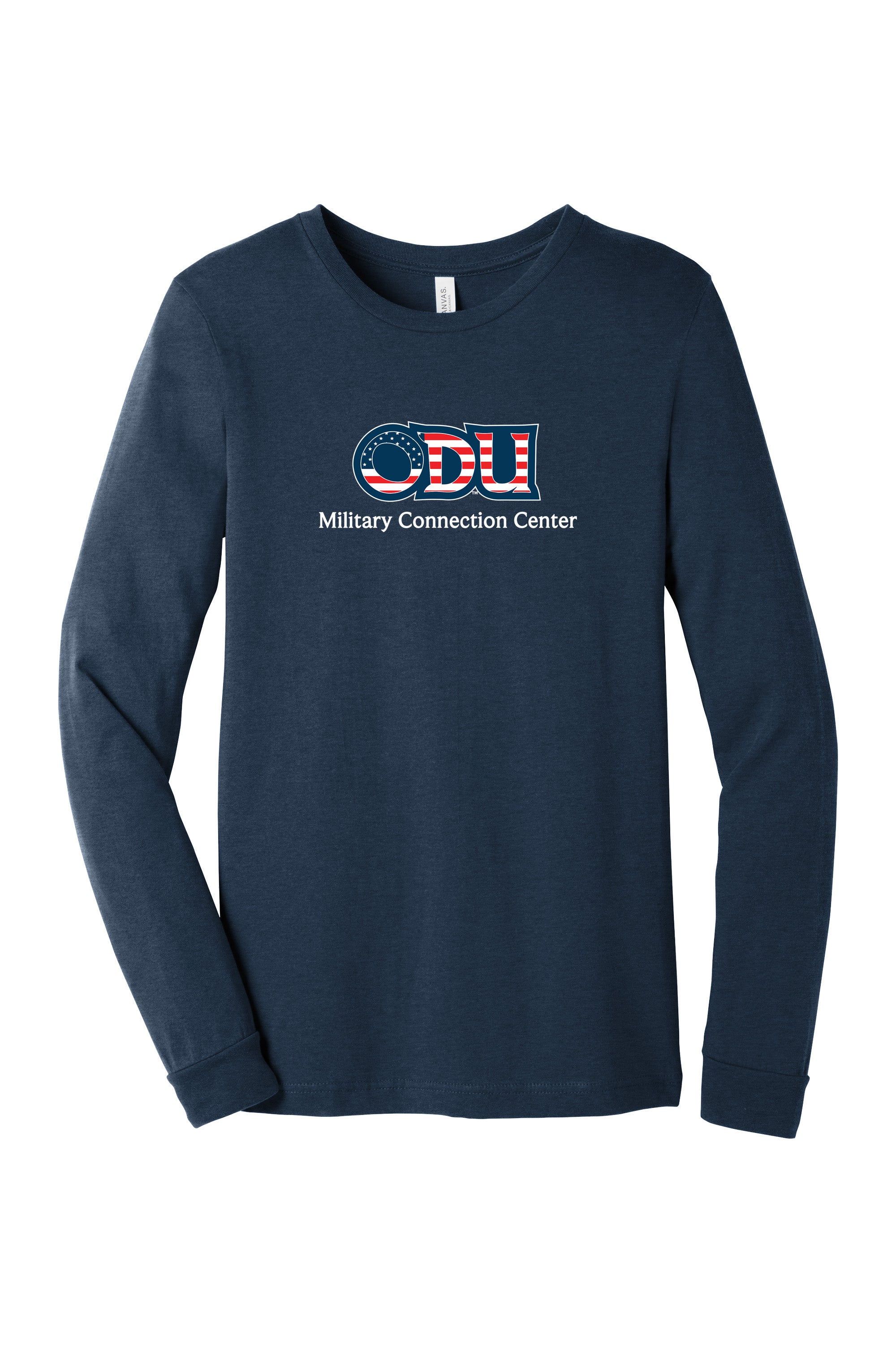 Old Dominion University, ODU Military - Military Connection Center, Unisex Jersey Long Sleeve T-Shirt - Navy