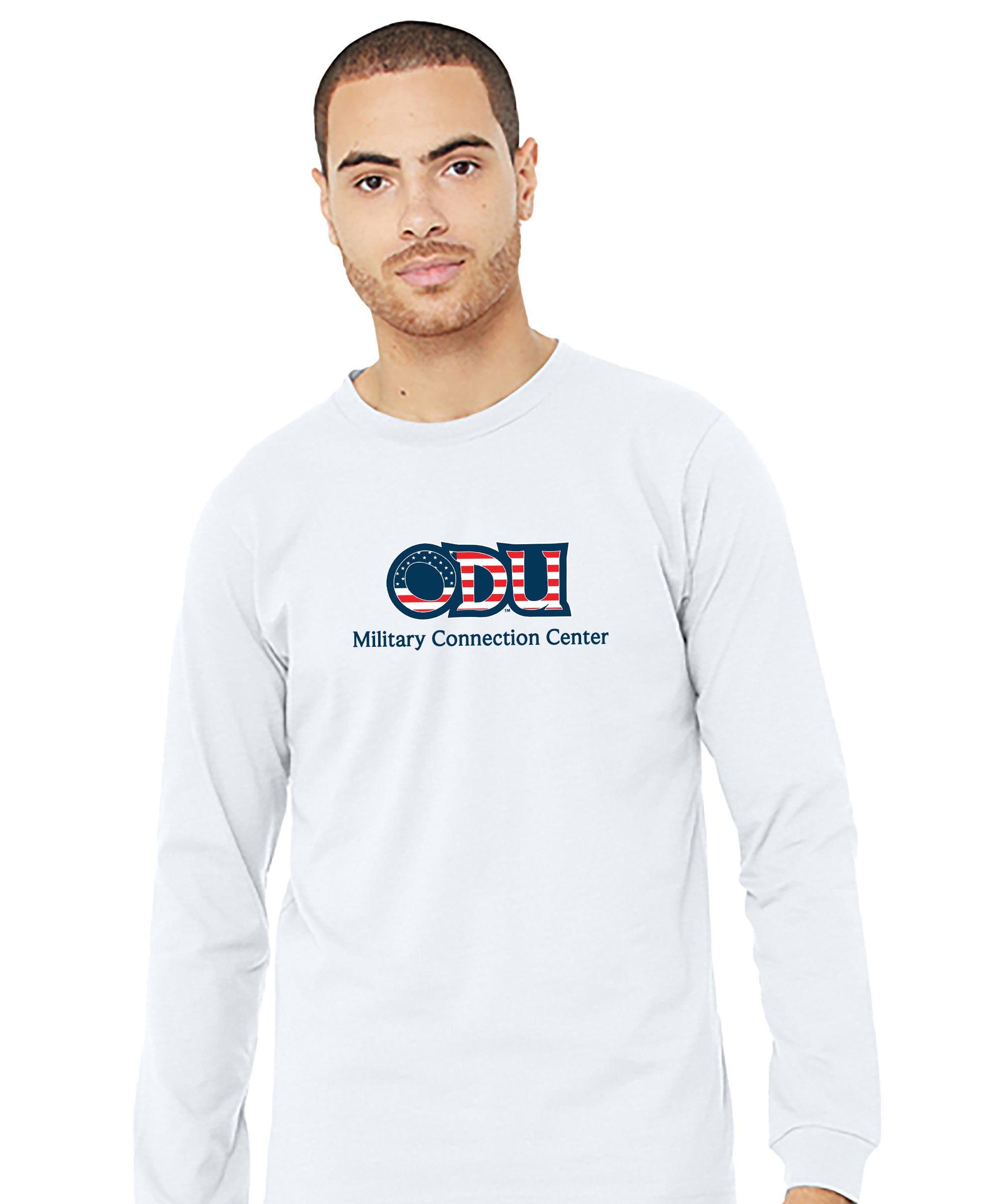 Old Dominion University, ODU Military - Military Connection Center, Unisex Jersey Long Sleeve T-Shirt - White