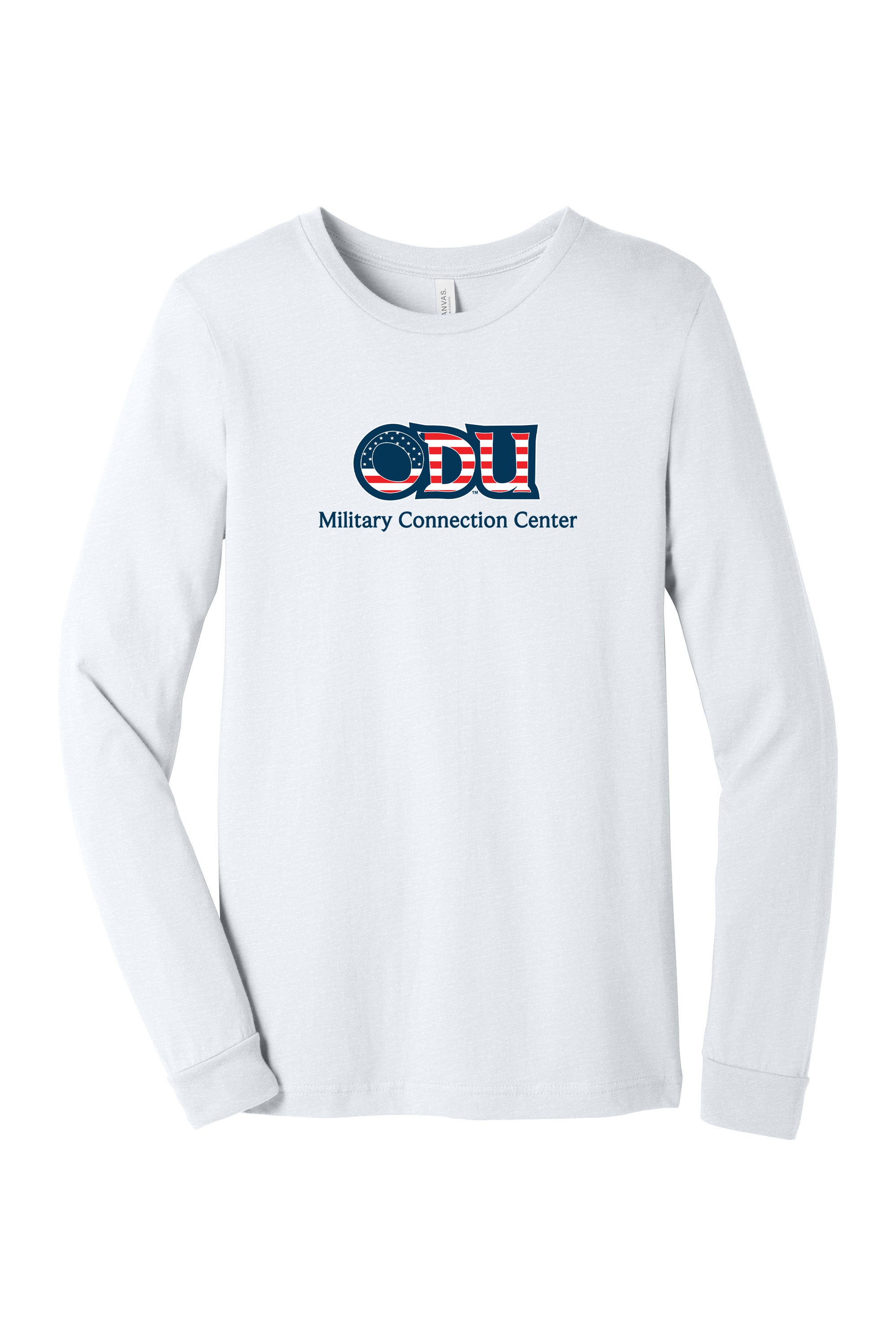Old Dominion University, ODU Military - Military Connection Center, Unisex Jersey Long Sleeve T-Shirt - White