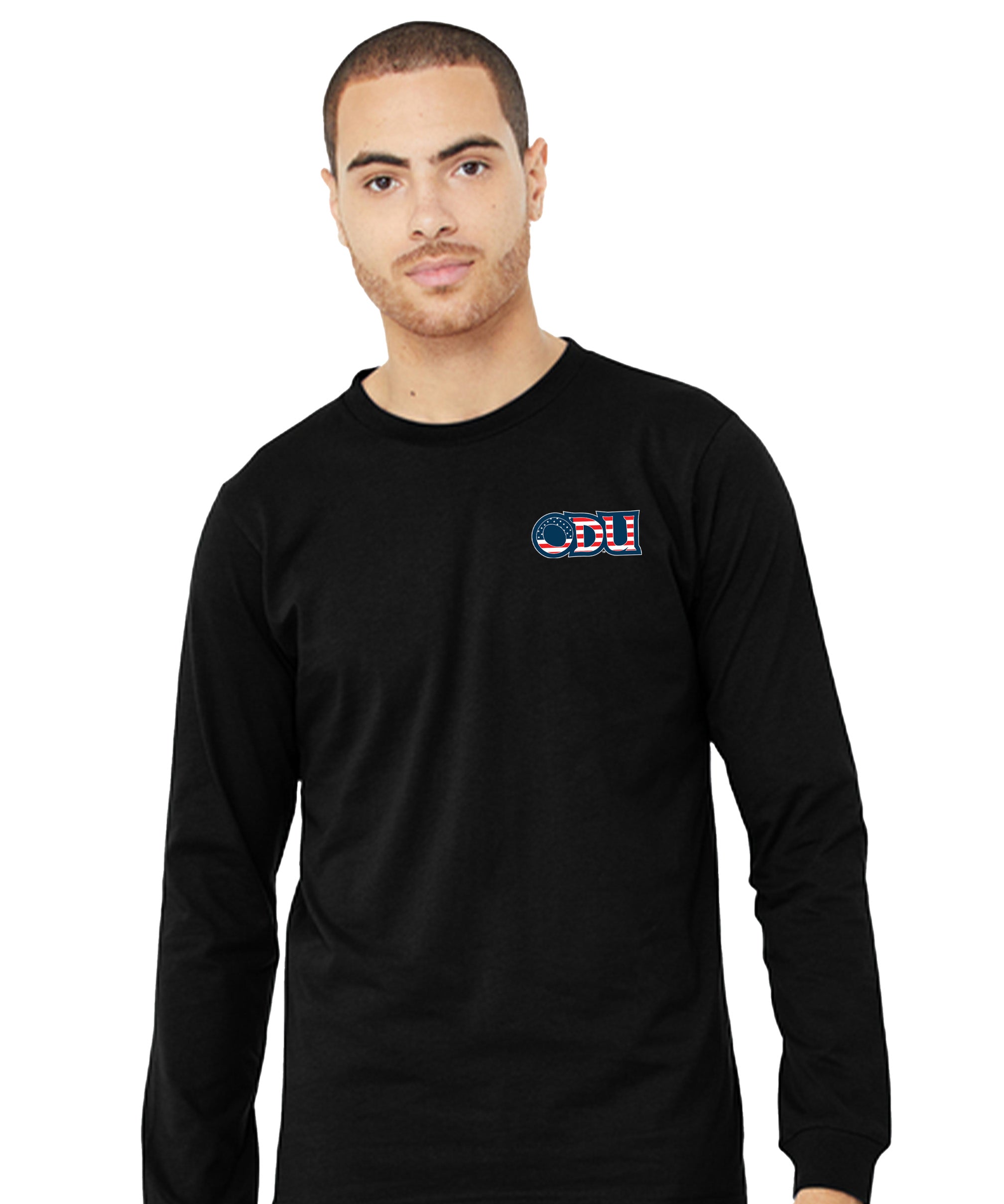 Old Dominion University, ODU Military - Military Logo, Unisex Jersey Long Sleeve T-Shirt - Black