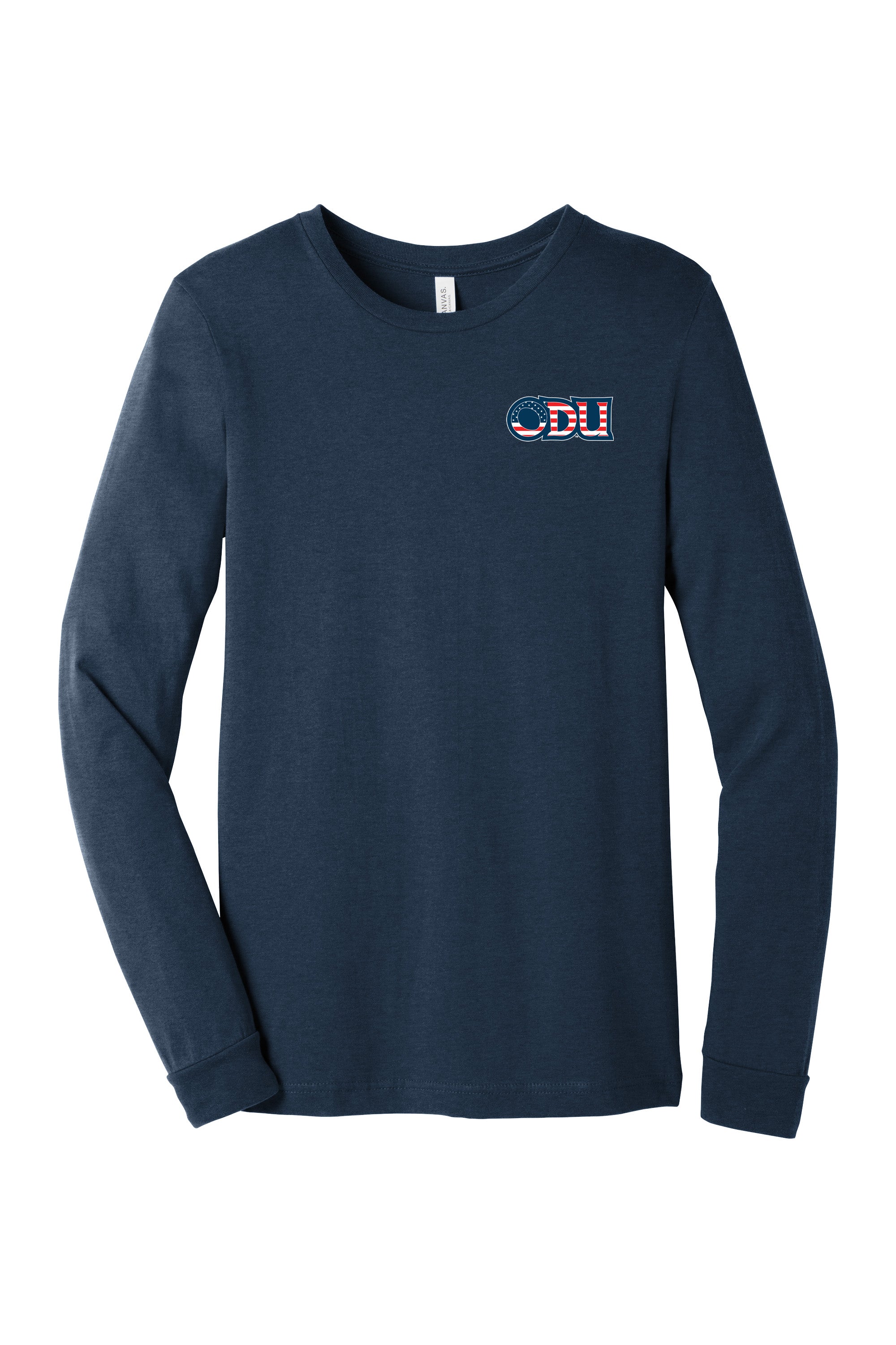 Old Dominion University, ODU Military - Military Logo, Unisex Jersey Long Sleeve T-Shirt - Navy