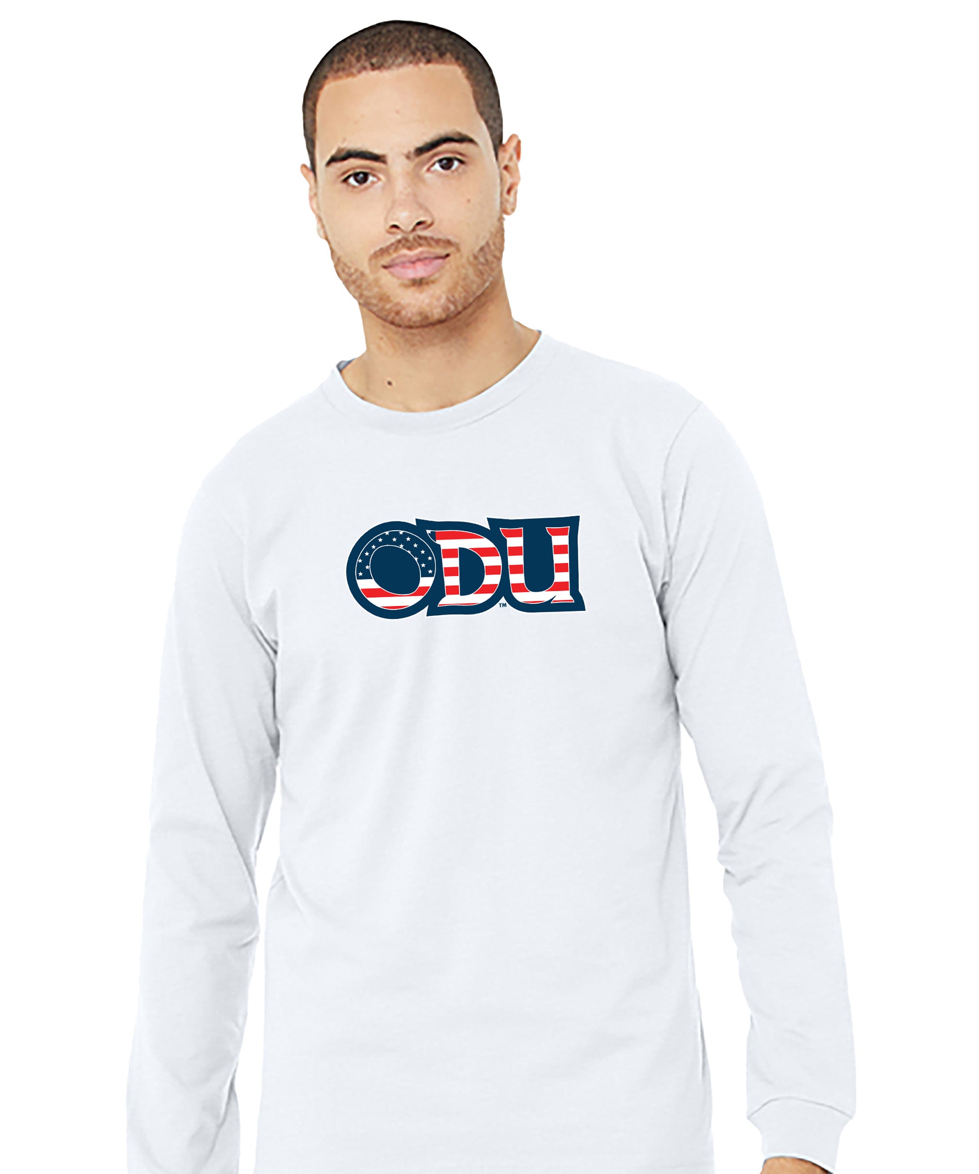 Old Dominion University, ODU Military - Military Logo, Unisex Jersey Long Sleeve T-Shirt - White