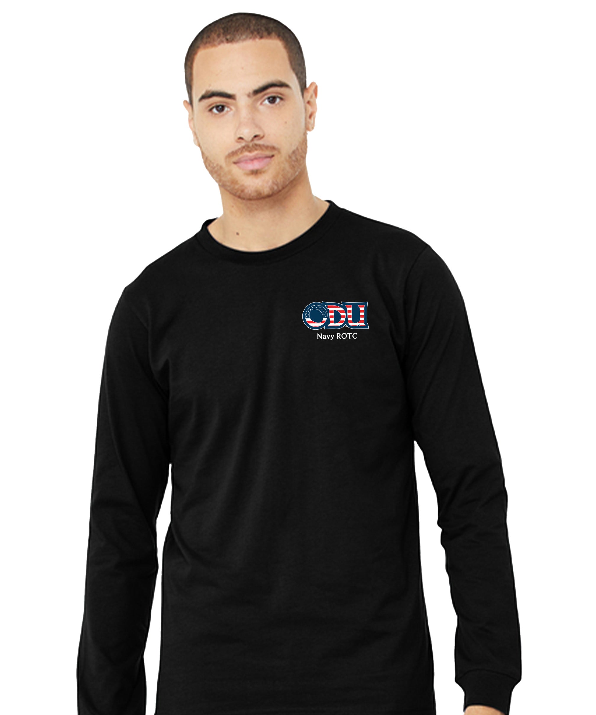 Old Dominion University, ODU Military - Navy ROTC, Unisex Jersey Long Sleeve T-Shirt - Black
