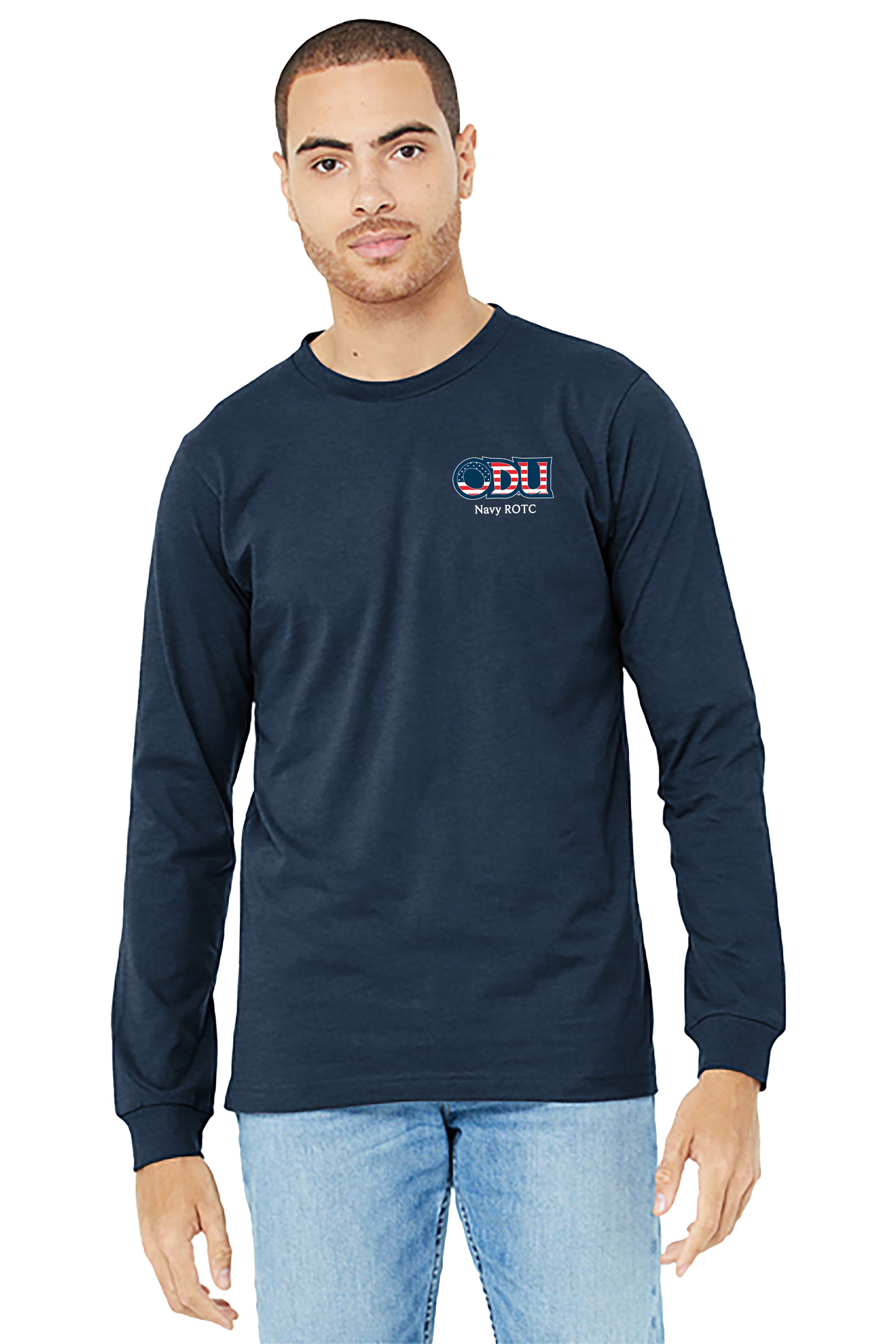 Old Dominion University, ODU Military - Navy ROTC, Unisex Jersey Long Sleeve T-Shirt - Navy