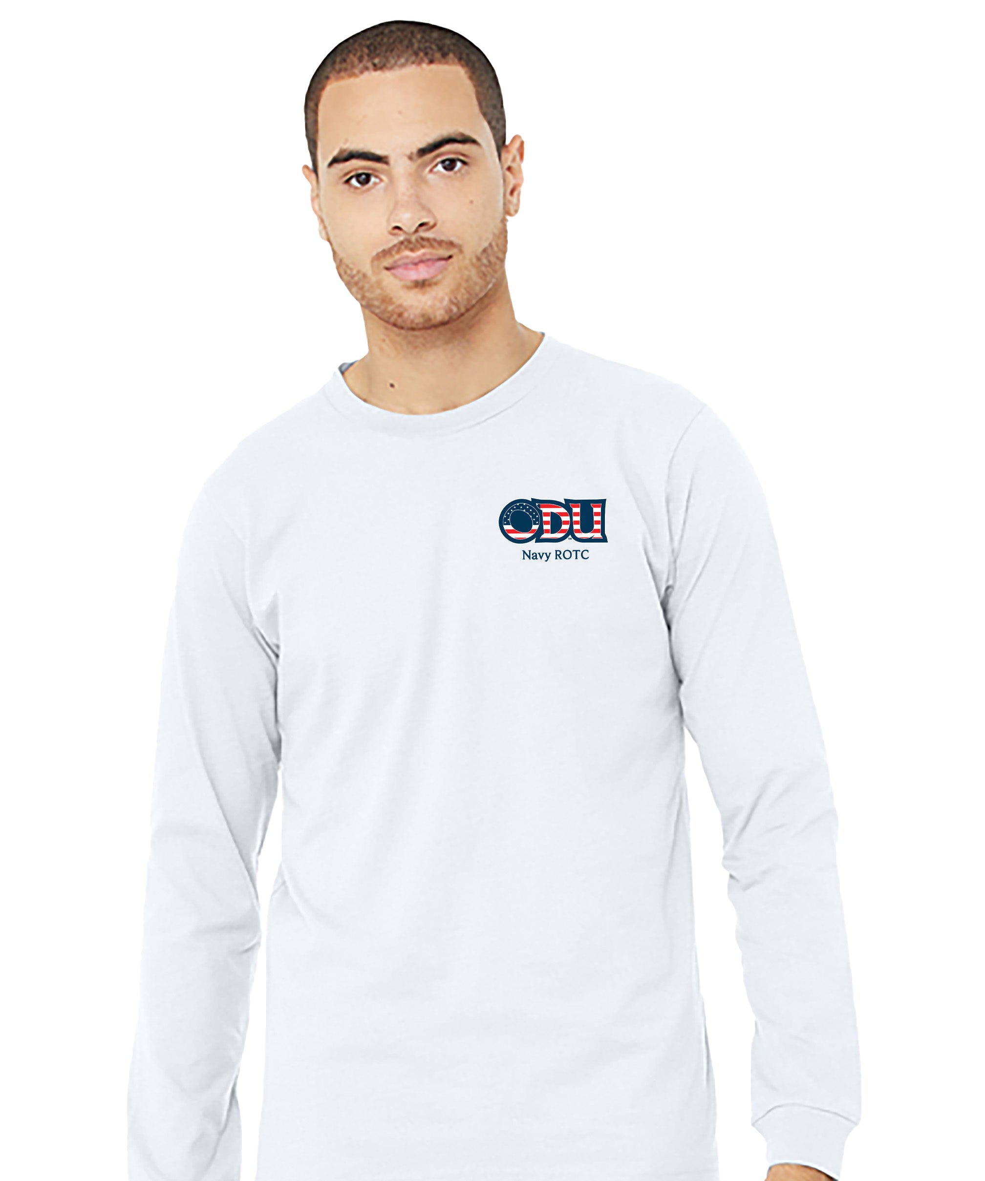 Old Dominion University, ODU Military - Navy ROTC, Unisex Jersey Long Sleeve T-Shirt - White