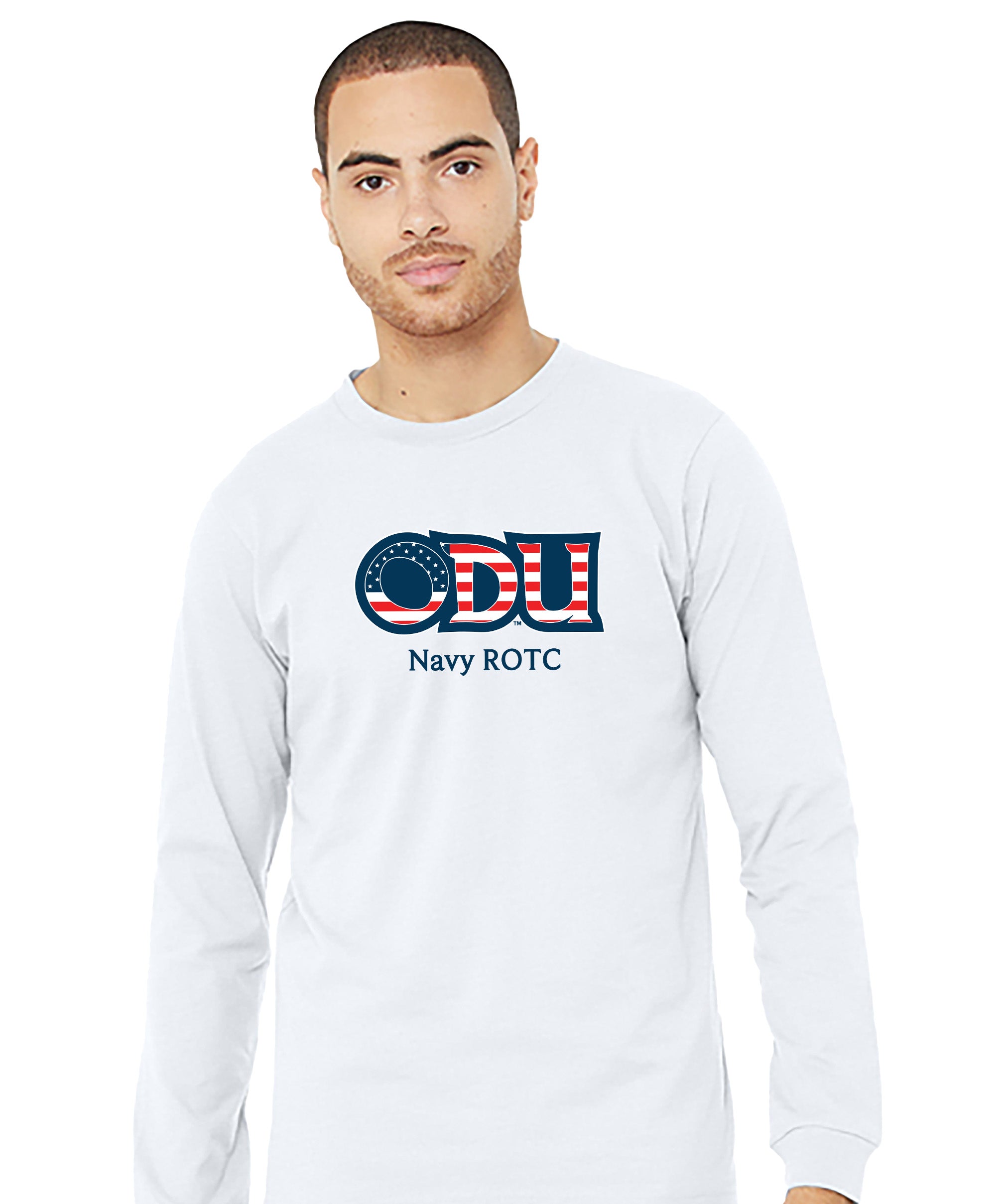 Old Dominion University, ODU Military - Navy ROTC, Unisex Jersey Long Sleeve T-Shirt - White
