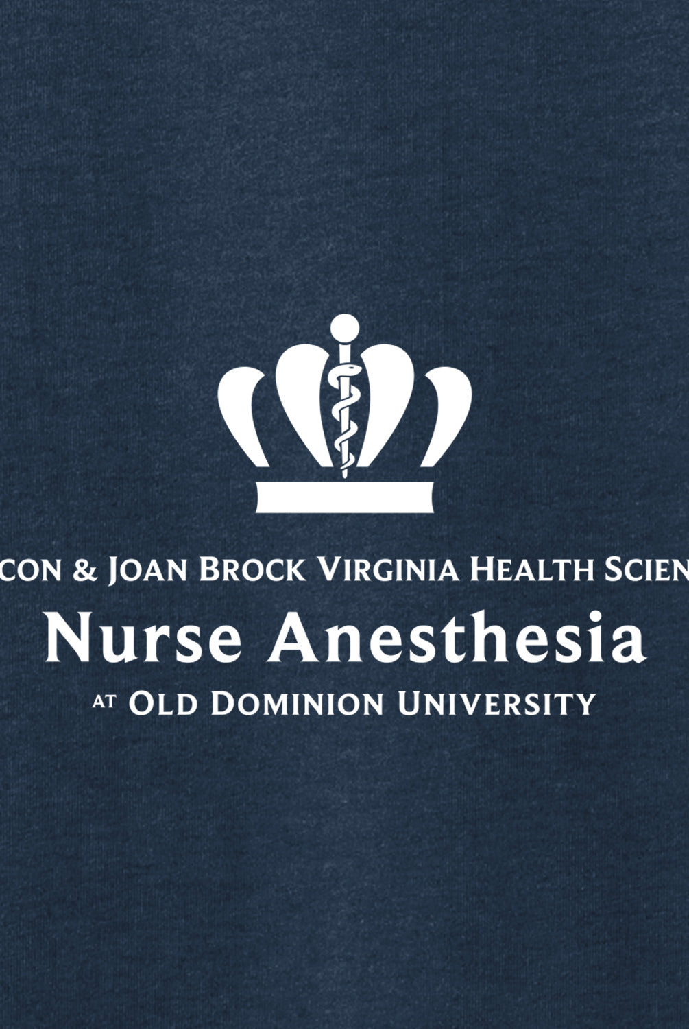 Old Dominion University, Full Logo, Nurse Anesthesia, Unisex Heather CVC Long Sleeve Tee - Navy