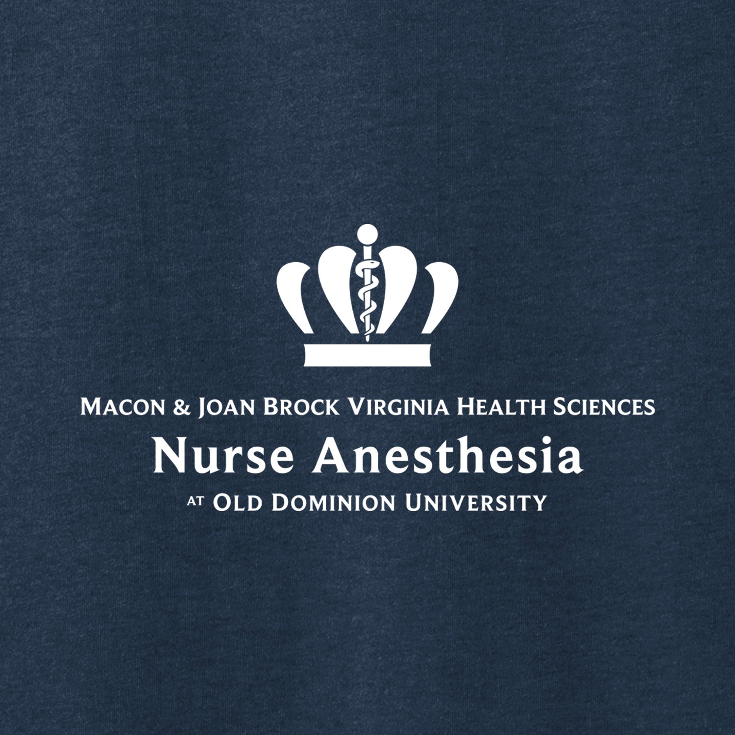 Old Dominion University, Full Logo, Nurse Anesthesia, Unisex Heather CVC Long Sleeve Tee - Navy