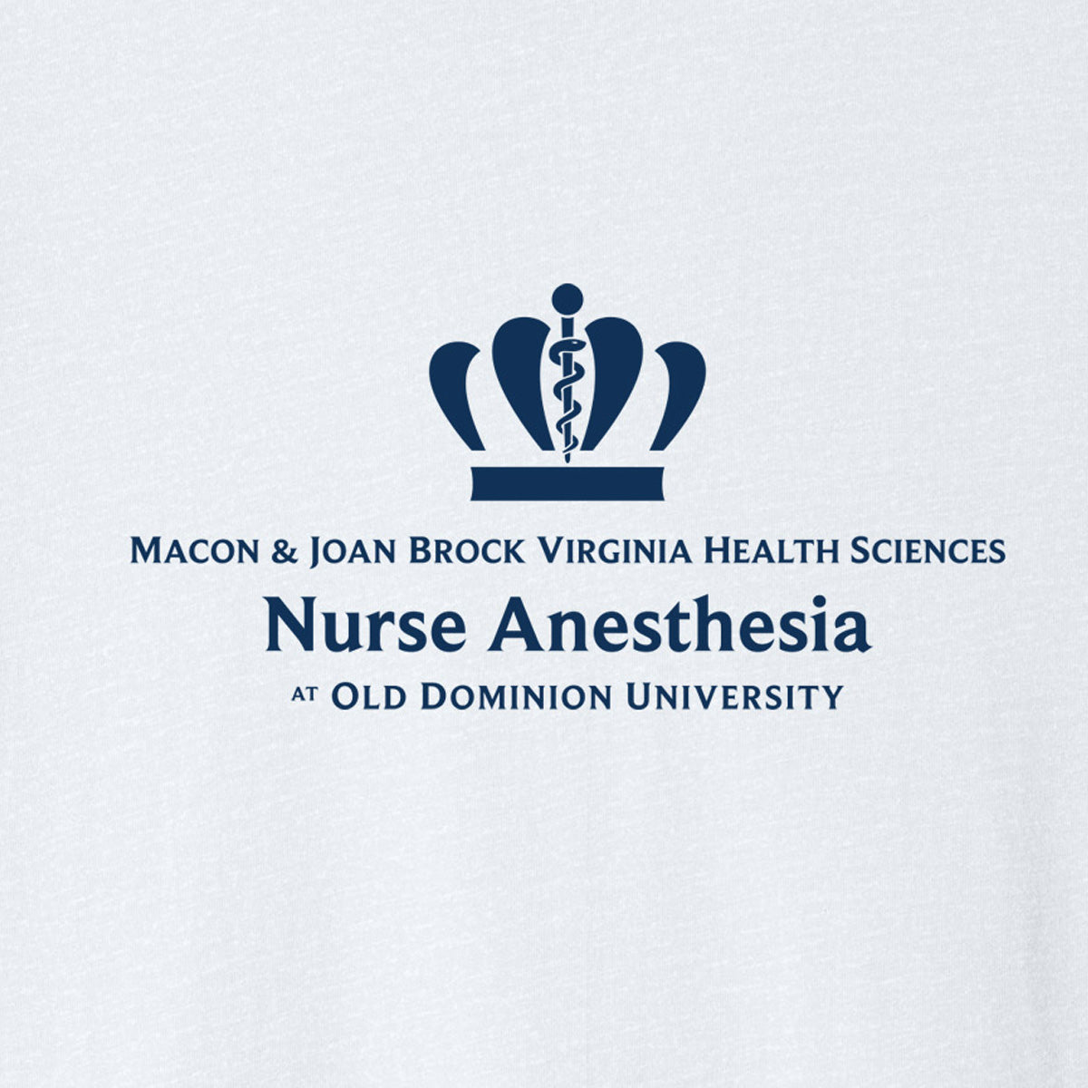 Old Dominion University, Full Logo, Nurse Anesthesia, Unisex Heather CVC Long Sleeve Tee - White