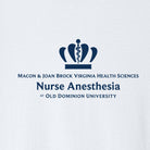 Old Dominion University, Full Logo, Nurse Anesthesia, Unisex Heather CVC Long Sleeve Tee - White
