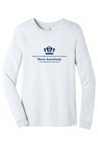 Old Dominion University, Full Logo, Nurse Anesthesia, Unisex Heather CVC Long Sleeve Tee - White