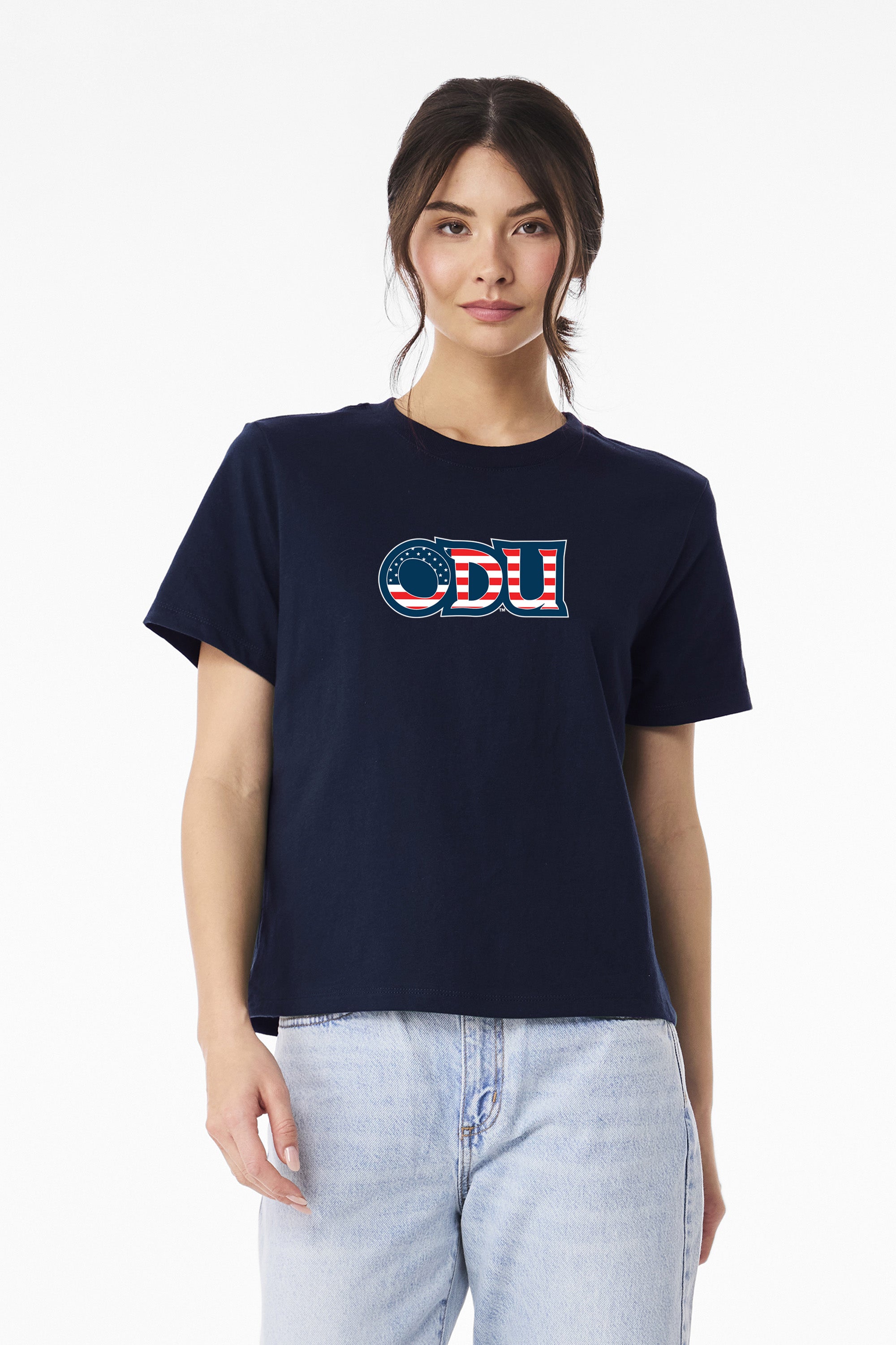Old Dominion University, ODU Military, BELLA+CANVAS® Women’s 6-Ounce Heavyweight T-Shirt - Navy