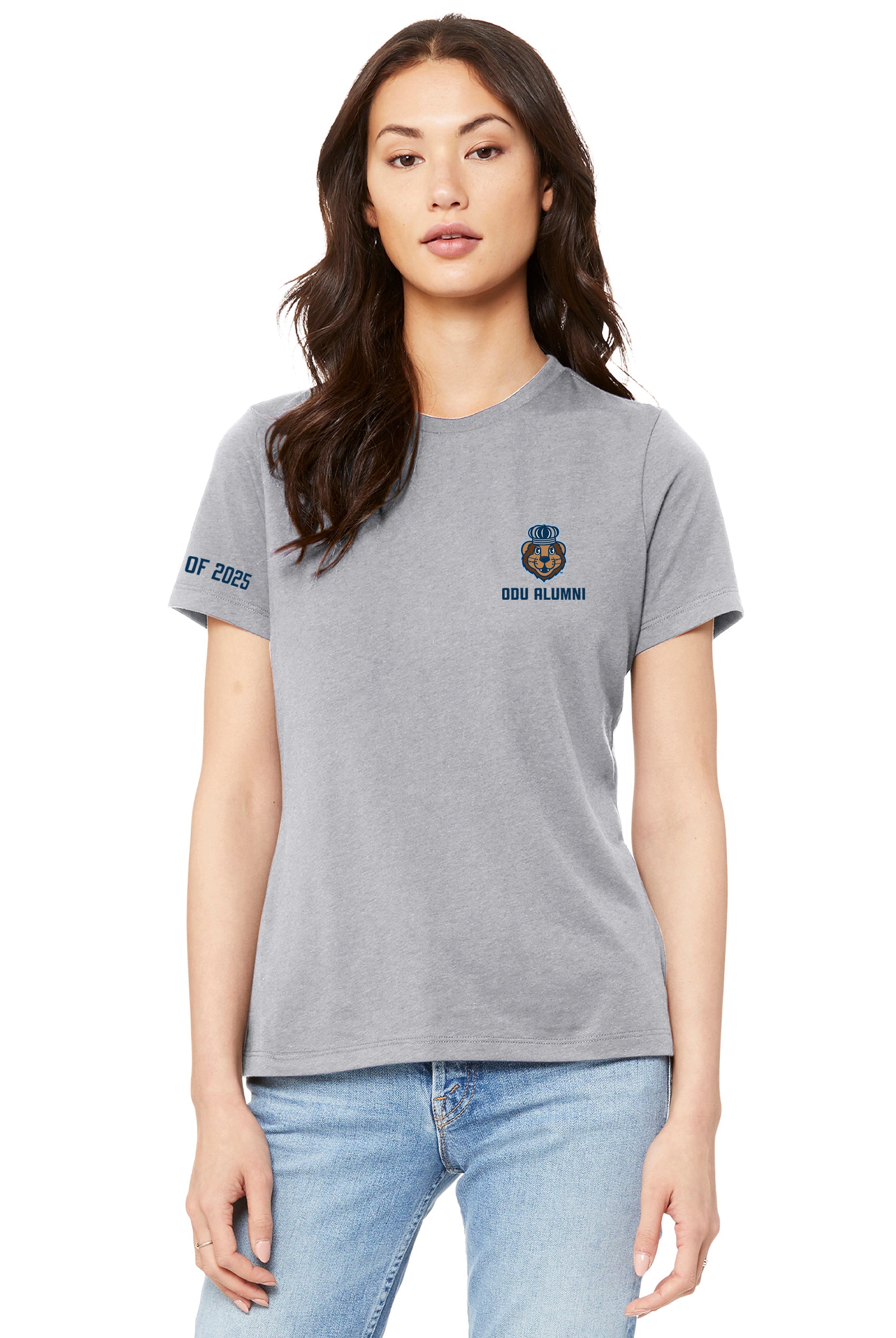 Official, Old Dominion University, Women’s Relaxed Jersey Short Sleeve Alumni T-Shirt - Gray