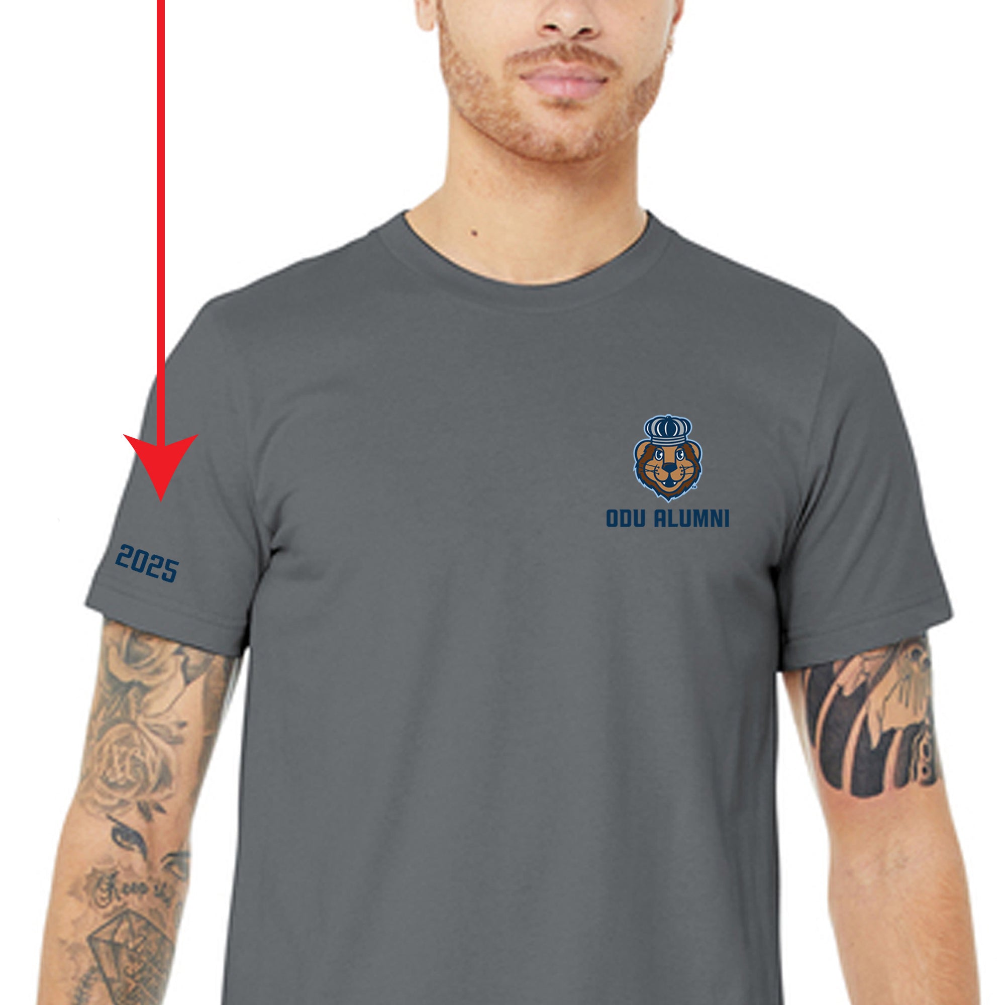 Official, Old Dominion University, Unisex Jersey Short Sleeve T-Shirt - Gray