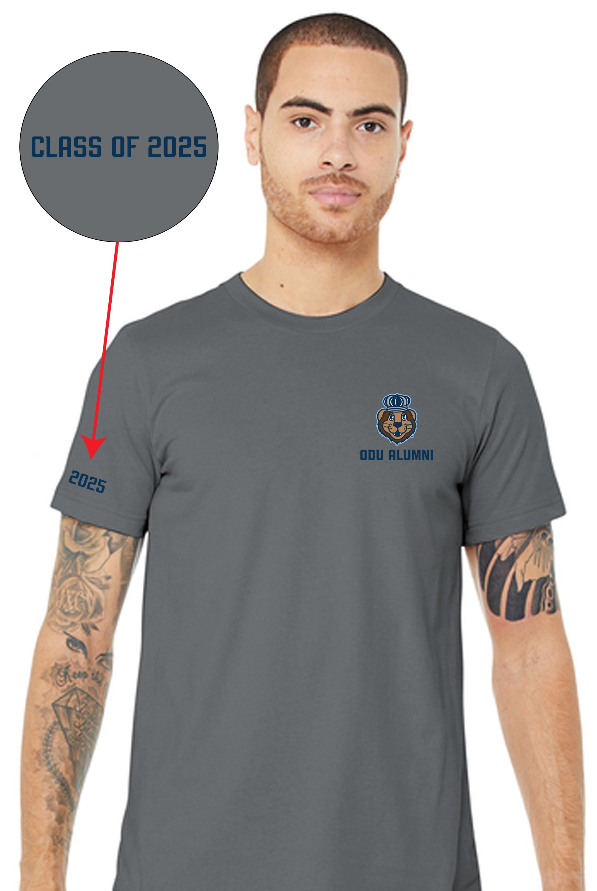 Official, Old Dominion University, Unisex Jersey Short Sleeve T-Shirt - Gray