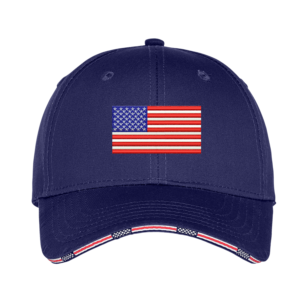 Old Dominion University, U.S. Flag, Americana Flag Sandwich Cap - Navy