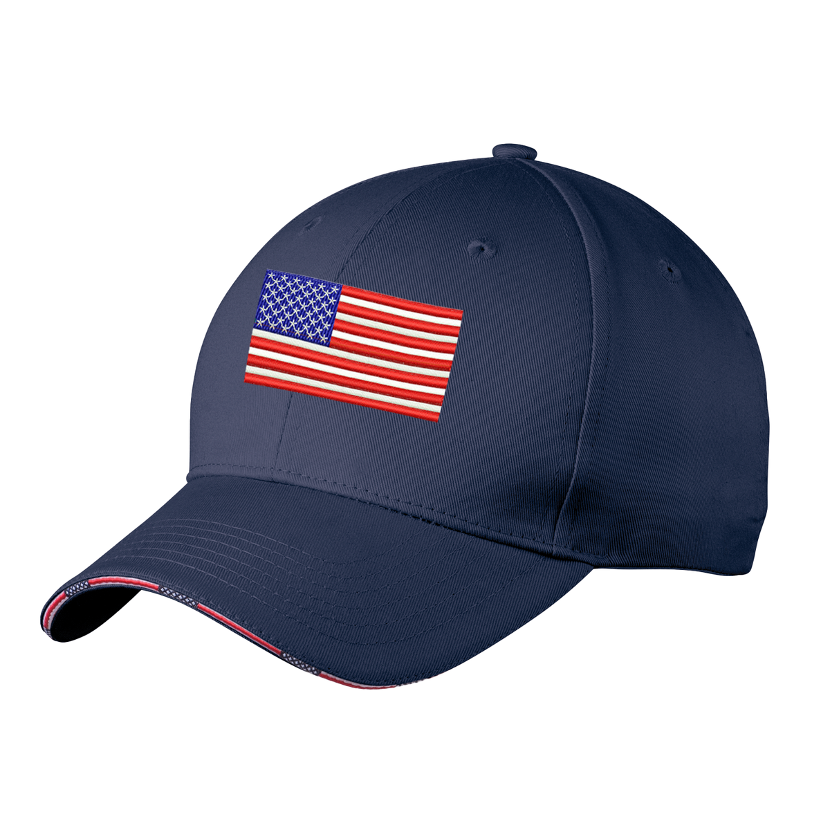 Old Dominion University, U.S. Flag, Americana Flag Sandwich Cap - Navy