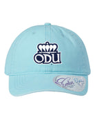 Old Dominion University, ODU Crown, Women's Pigment-Dyed with Fashion Undervisor Cap Hudson Blue