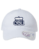 Old Dominion University, ODU Crown, Women's Pigment-Dyed with Fashion Undervisor Cap White