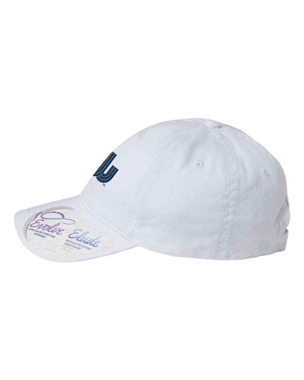 Old Dominion University, ODU Vintage, Women's Pigment-Dyed with Fashion Undervisor Cap White