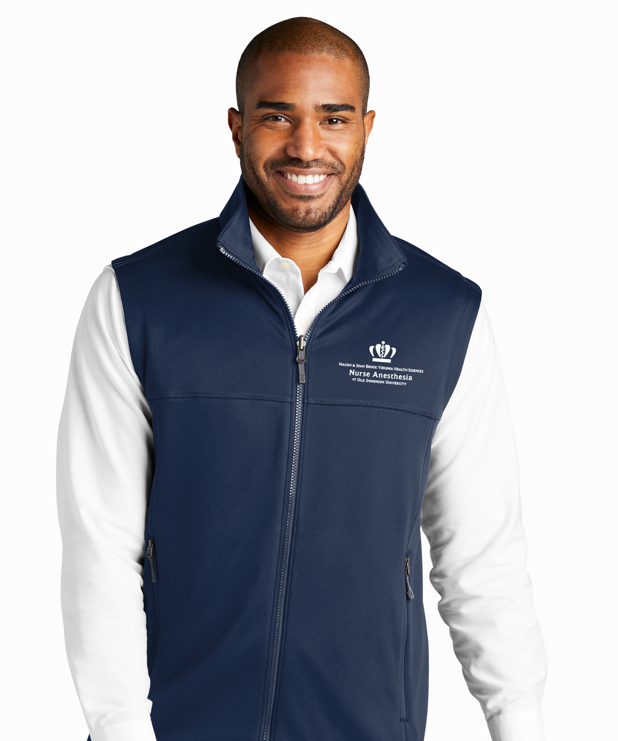 Old Dominion University, ODU, Port Authority® Collective Smooth Fleece Vest - Navy