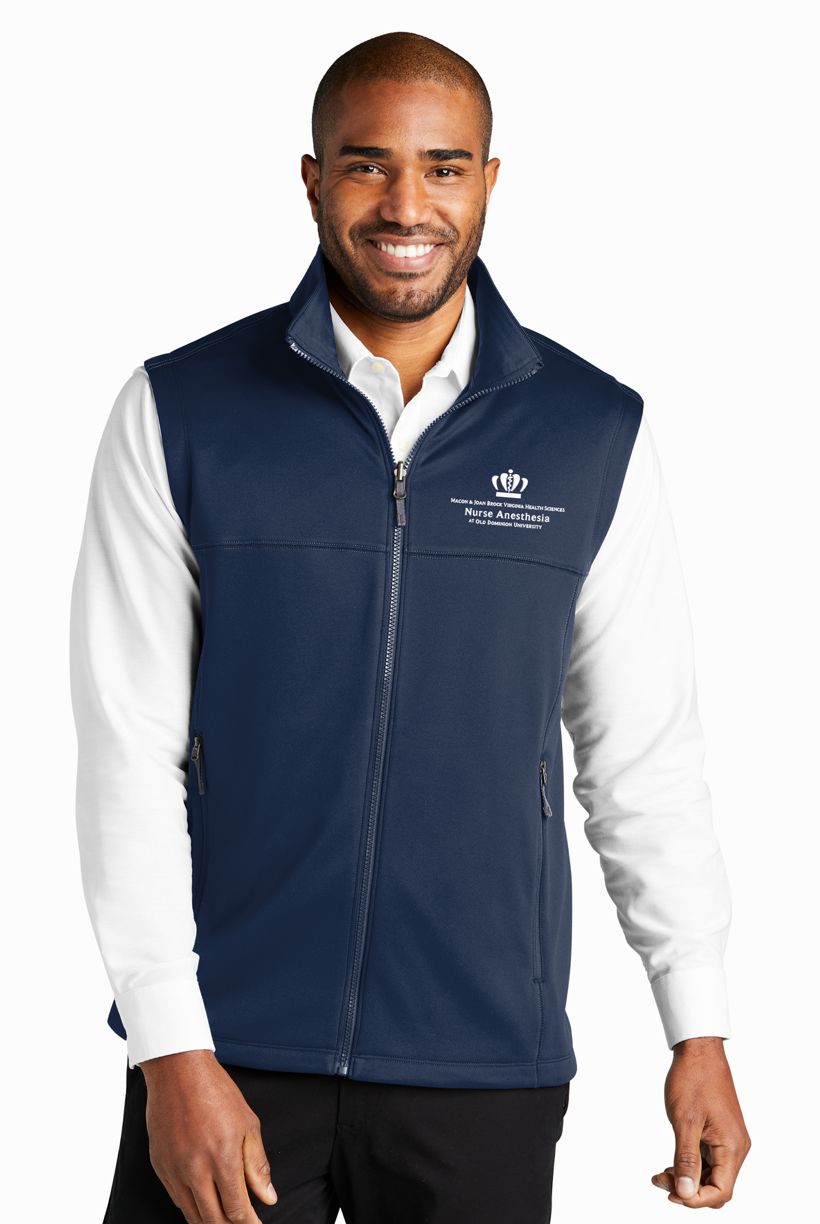 Old Dominion University, ODU, Port Authority® Collective Smooth Fleece Vest - Navy