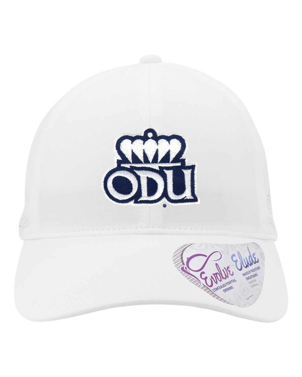 Old Dominion University, ODU Crown, Women's Perforated Performance Cap White