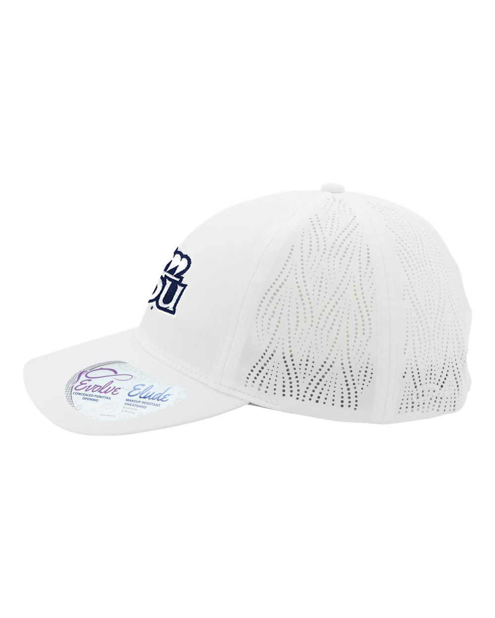 Old Dominion University, ODU Crown, Women's Perforated Performance Cap White