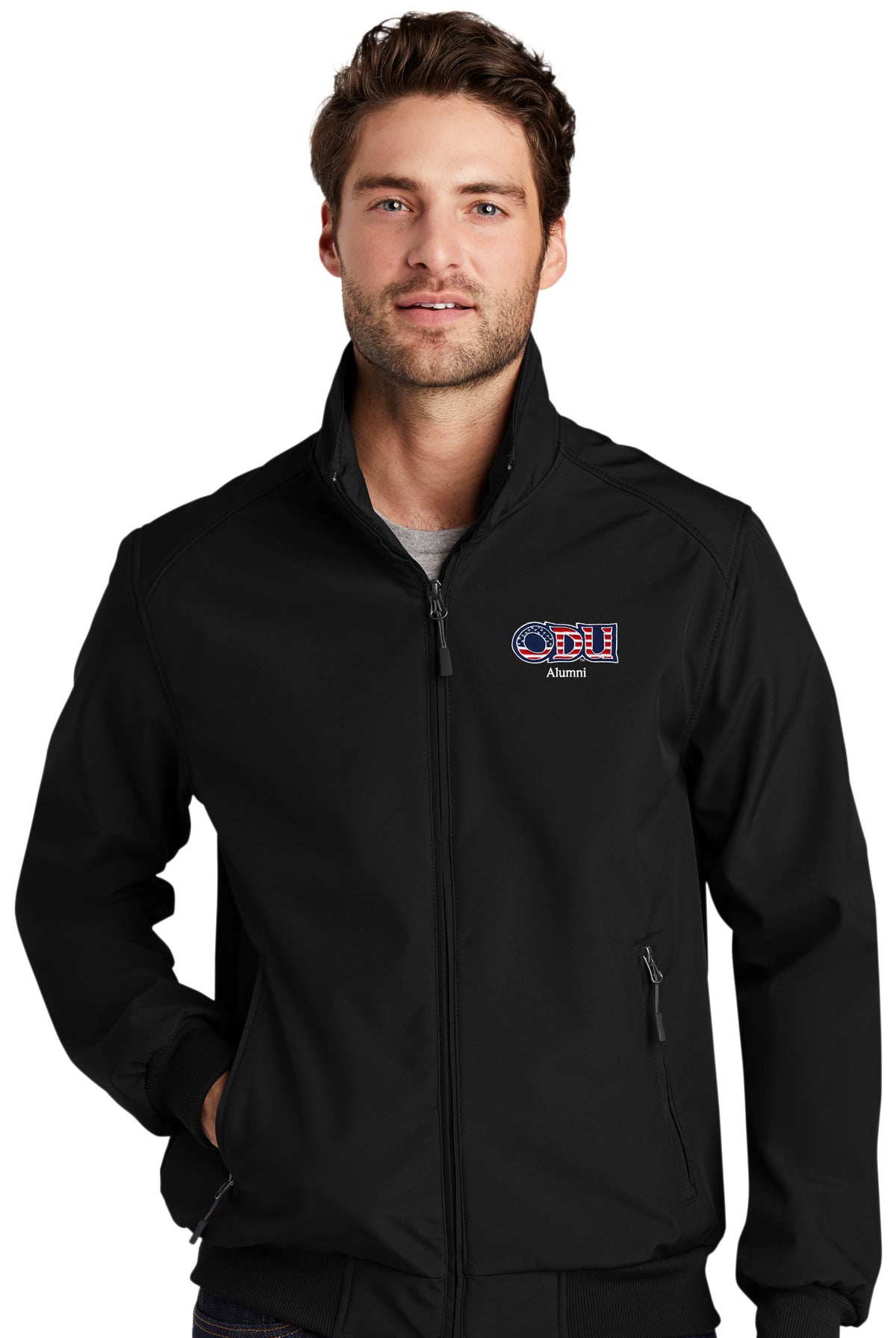 Old Dominion University, ODU Military - Alumni , Port Authority® Soft Shell Bomber Jacket - Black
