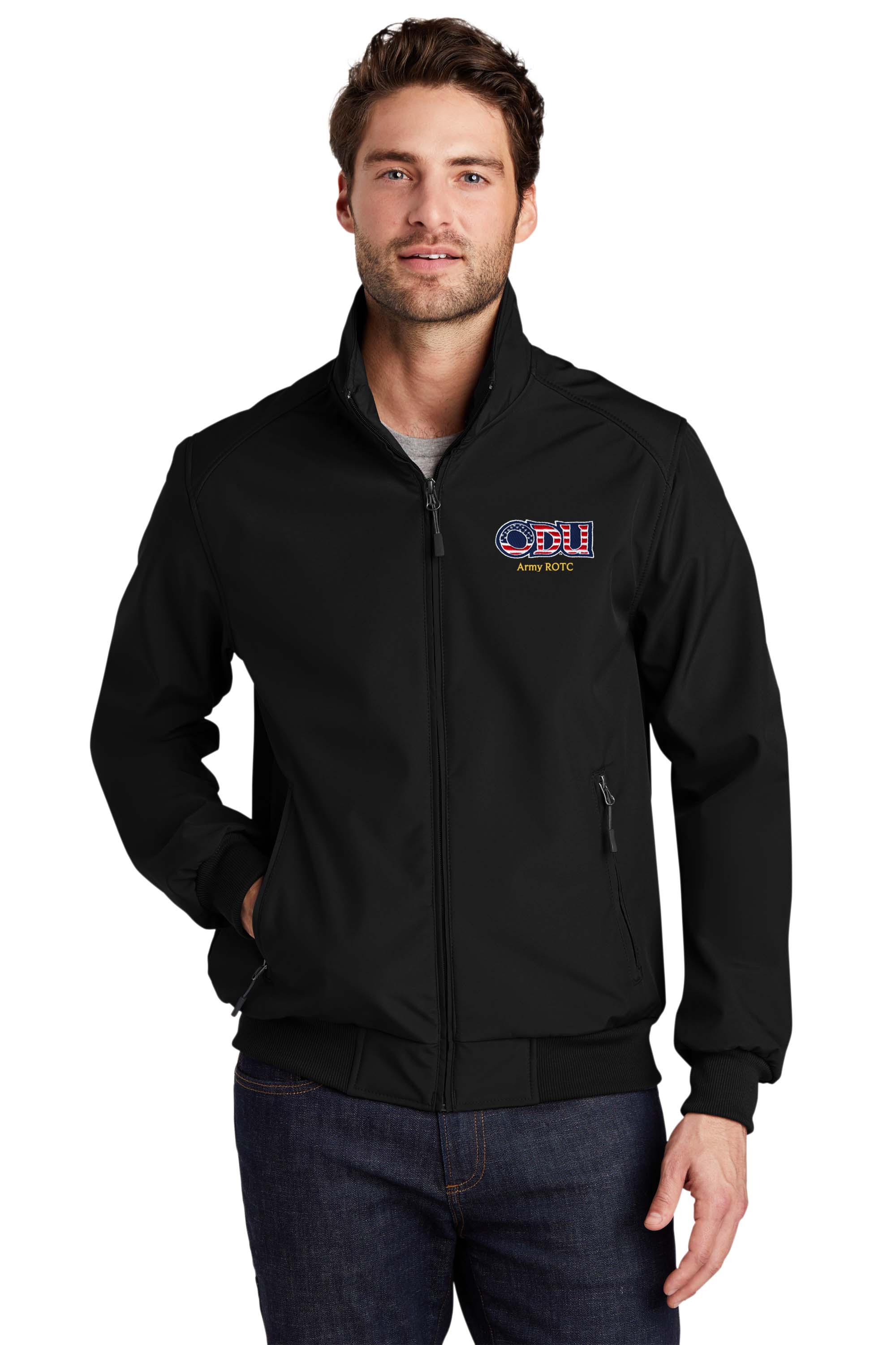 Old Dominion University, ODU Military - Army ROTC , Port Authority® Soft Shell Bomber Jacket- Black