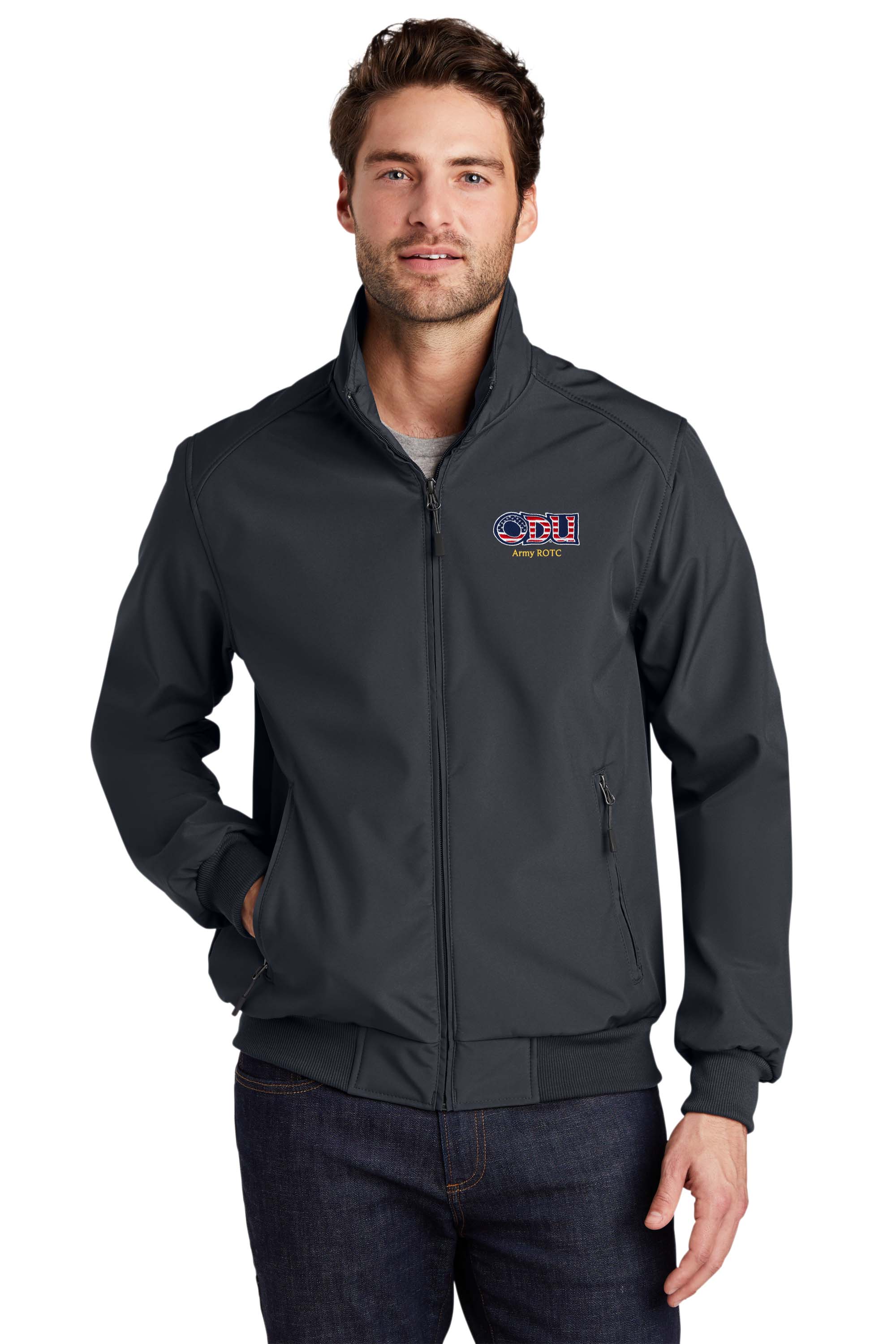Old Dominion University, ODU Military - Army ROTC , Port Authority® Soft Shell Bomber Jacket- Grey