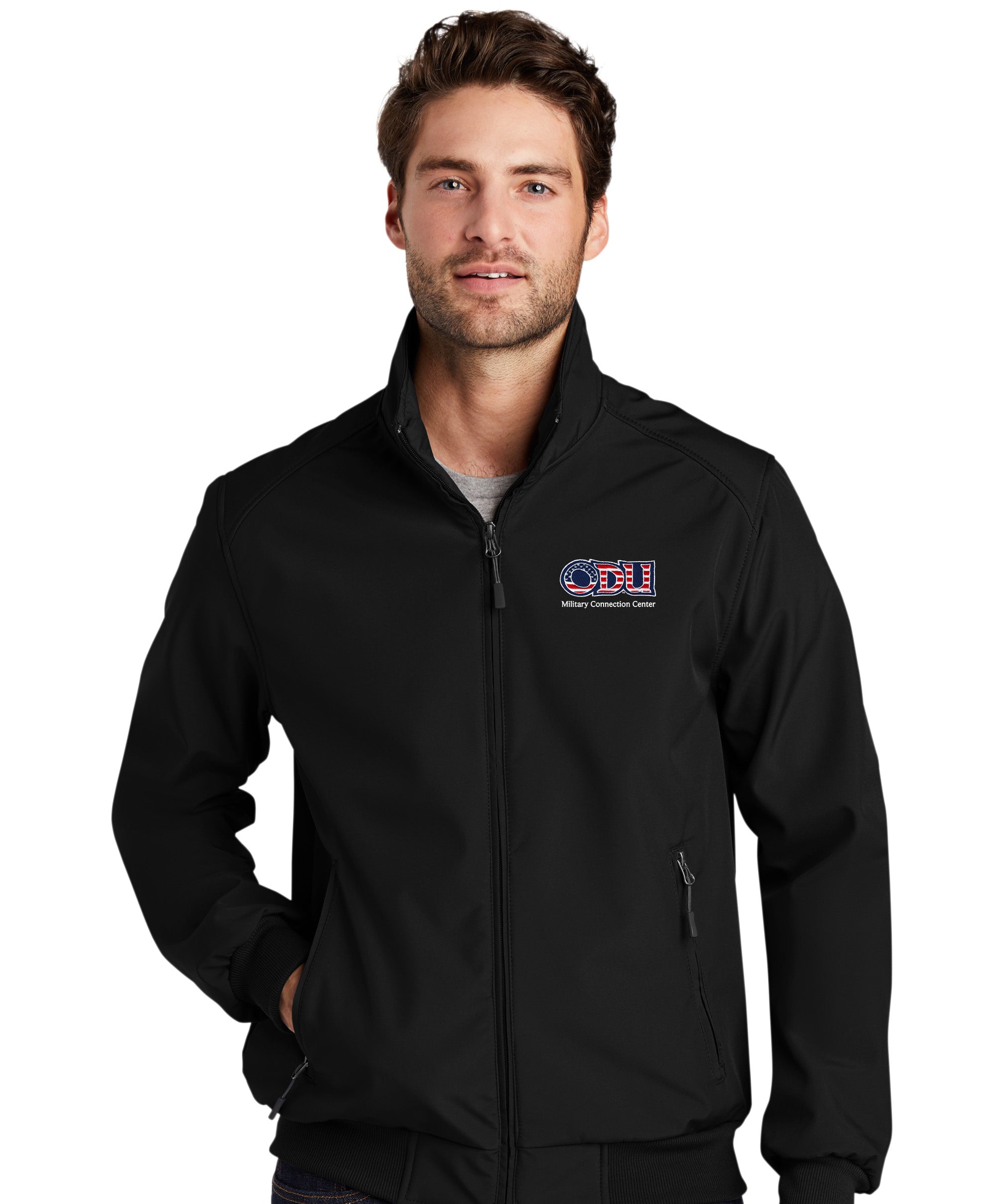 Old Dominion University, ODU Military - Military Connection Center , Port Authority® Soft Shell Bomber Jacket - Black