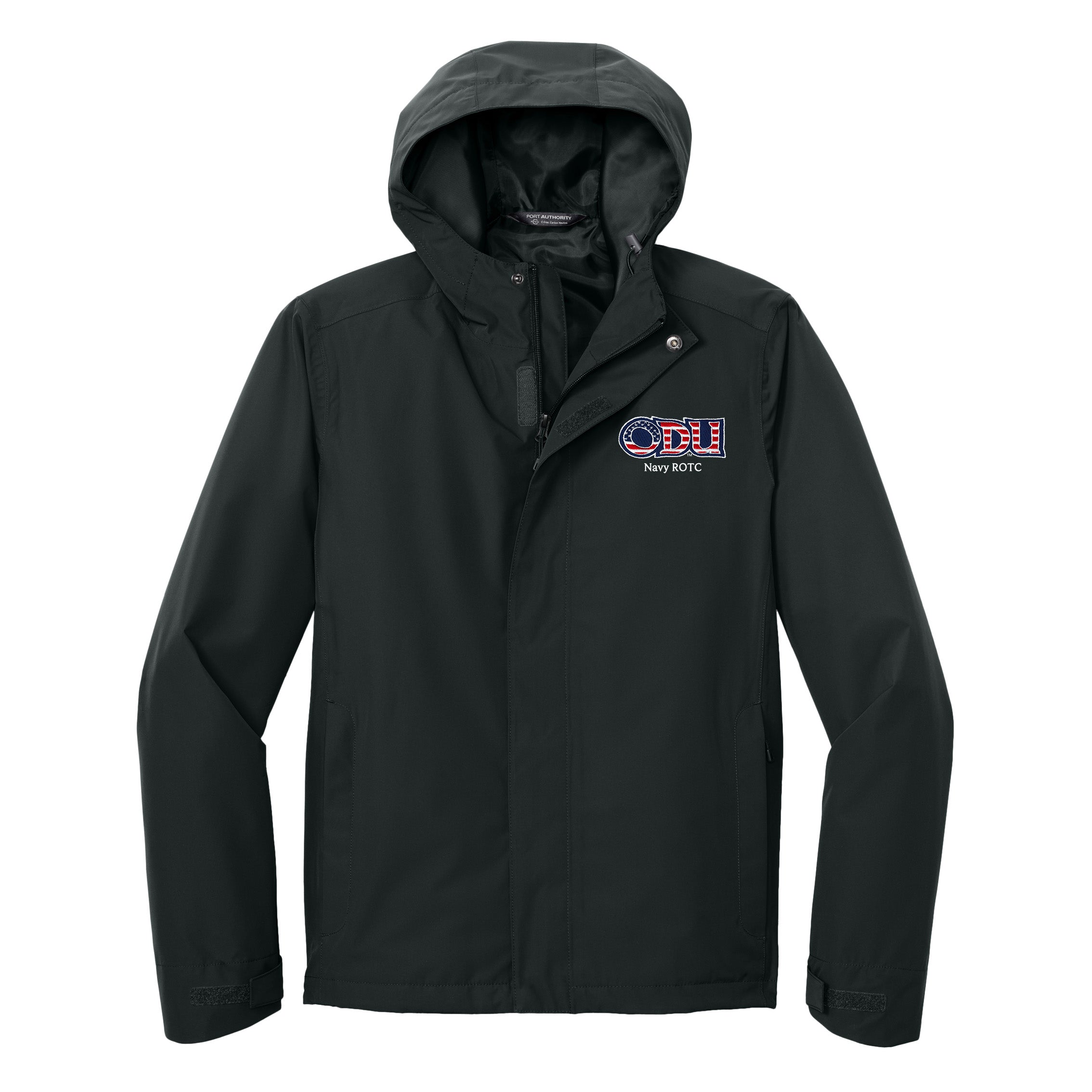 Old Dominion University, ODU Military - Navy ROTC, C-FREE® Rain Jacket - Black