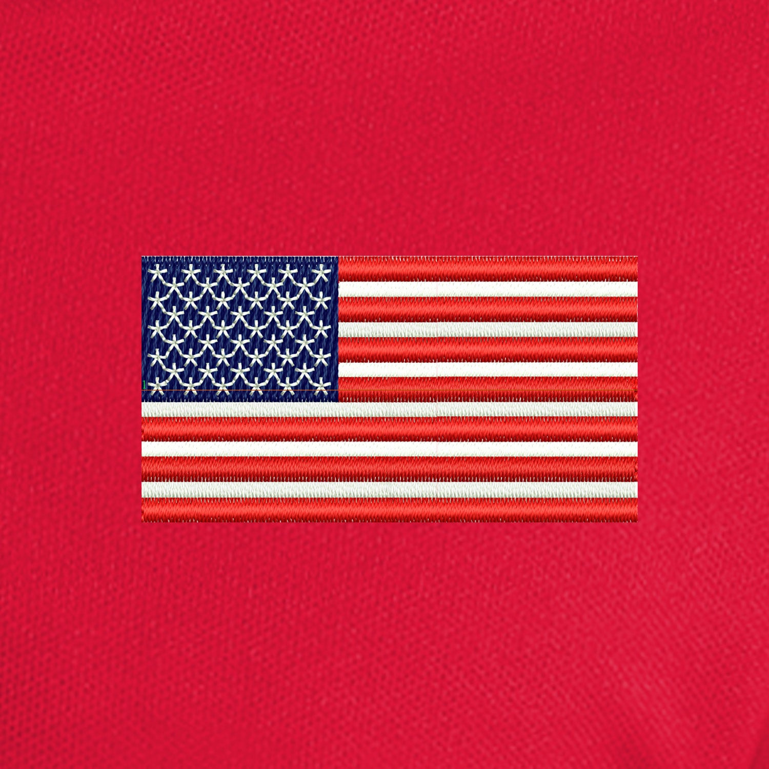 American Flag UV Micro-Mesh Polo Shirt- Red