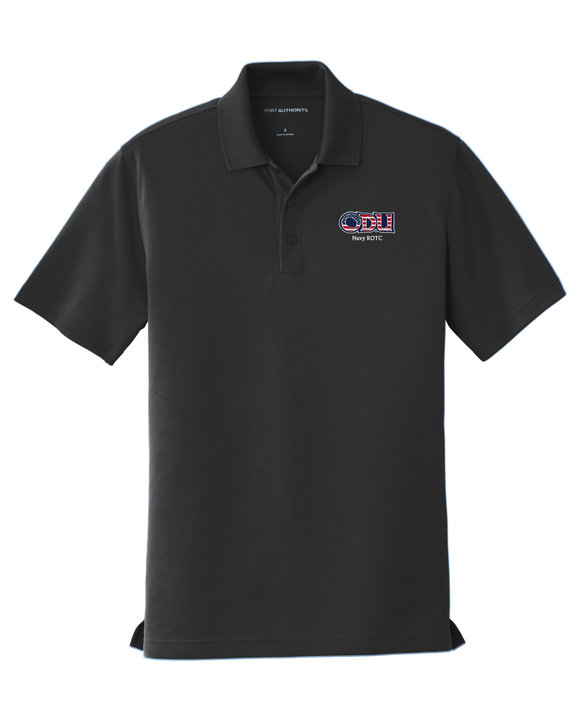 Old Dominion University, ODU - Navy ROTC, Port Authority® Dry Zone® UV Micro-Mesh Polo Shirt - Black