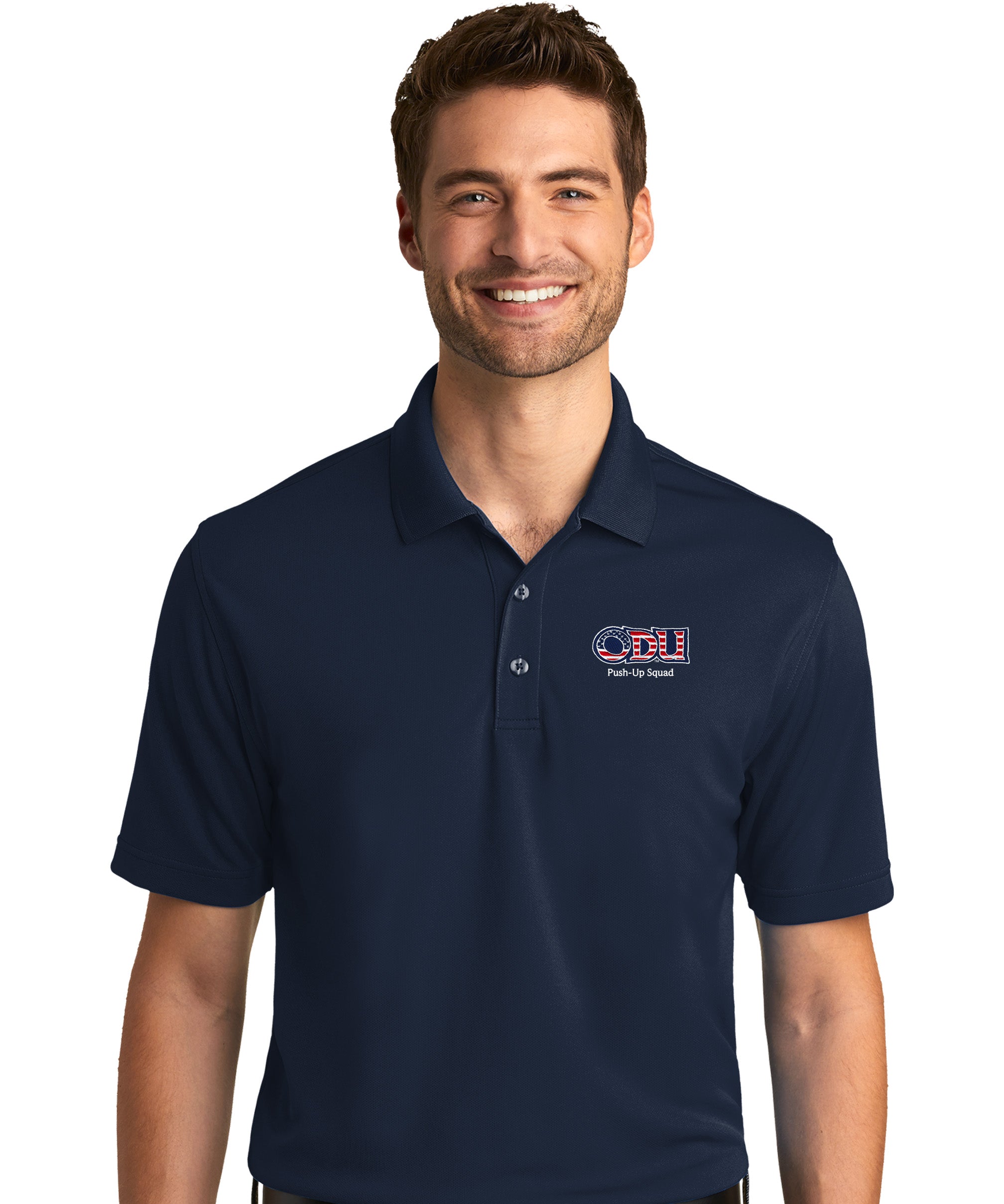 Old Dominion University, ODU - Push-Up Squad, Port Authority® Dry Zone® UV Micro-Mesh Polo Shirt - Navy