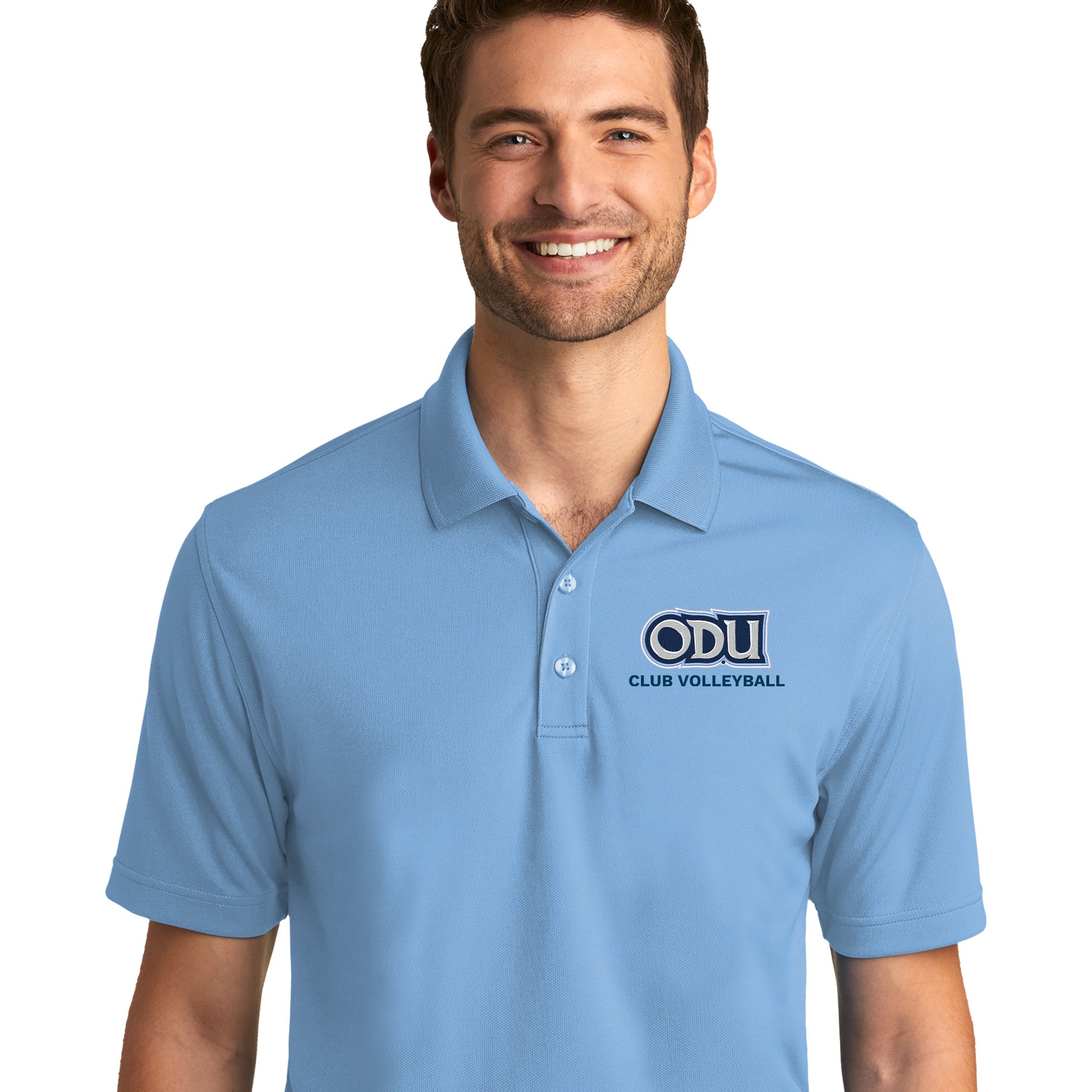 Old Dominion University, Club Sports - Volleyball, Port Authority® Dry Zone® UV Micro-Mesh Polo Shirt - Hudson Blue