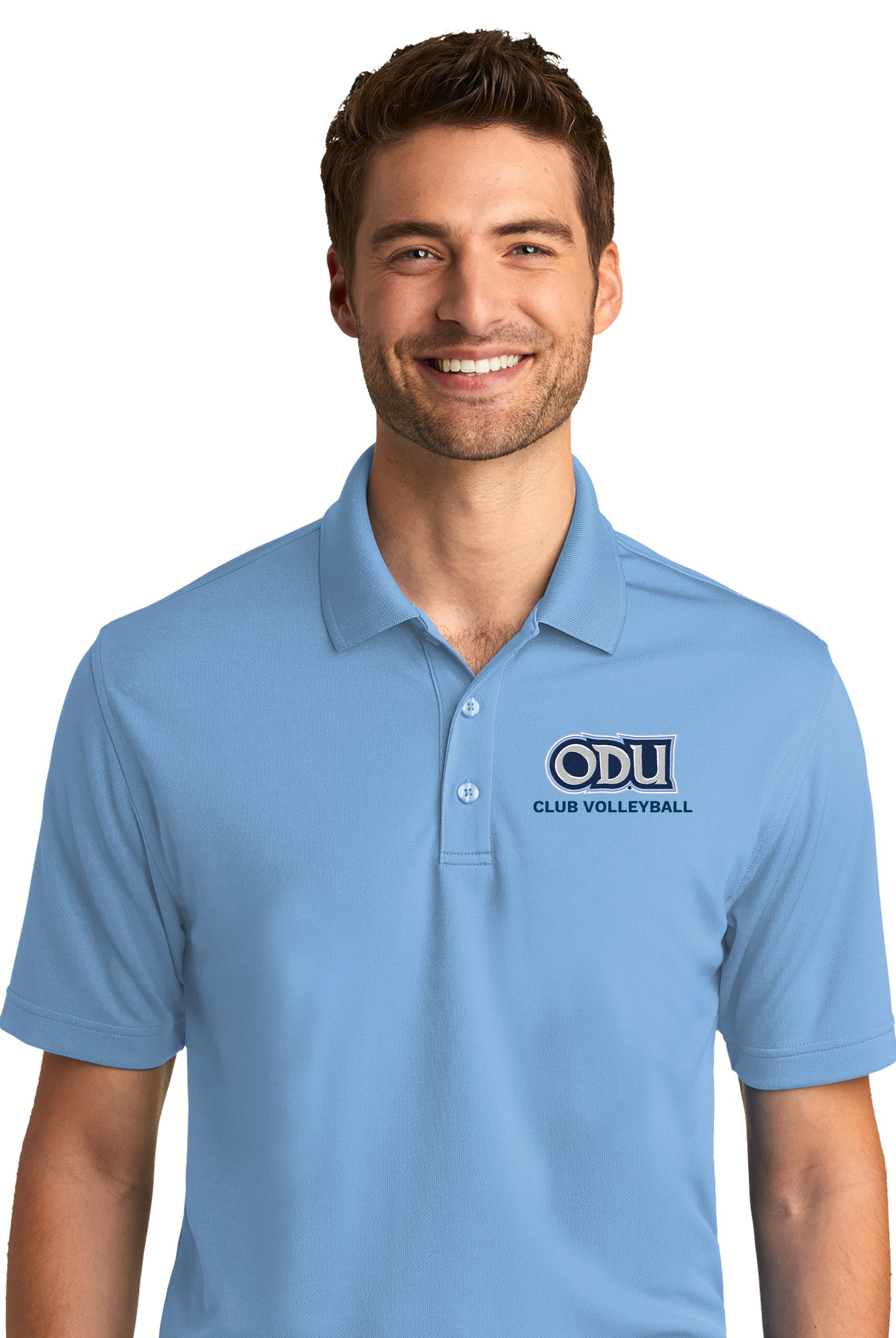 Old Dominion University, Club Sports - Volleyball, Port Authority® Dry Zone® UV Micro-Mesh Polo Shirt - Hudson Blue