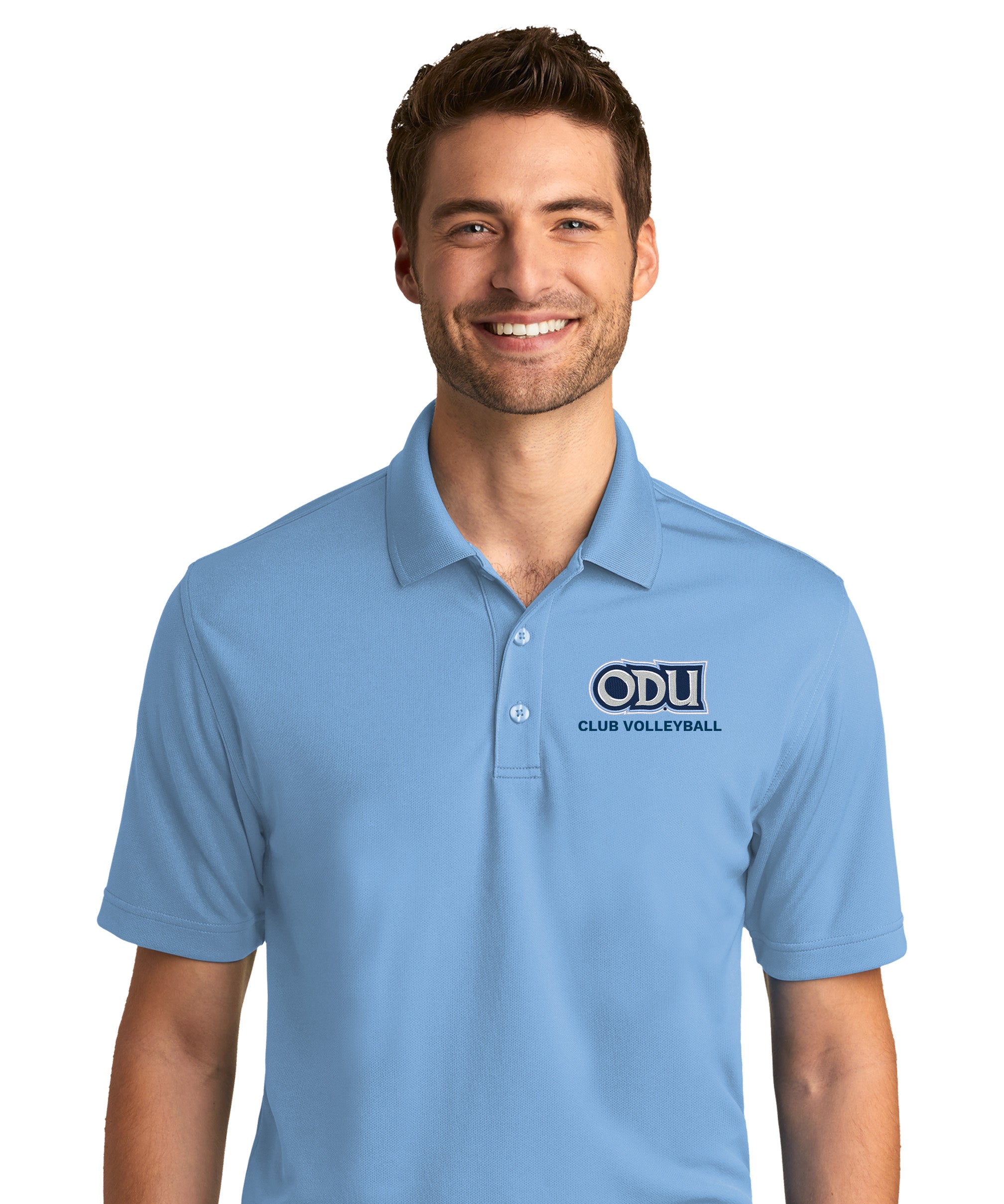 Old Dominion University, Club Sports - Volleyball, Port Authority® Dry Zone® UV Micro-Mesh Polo Shirt - Hudson Blue