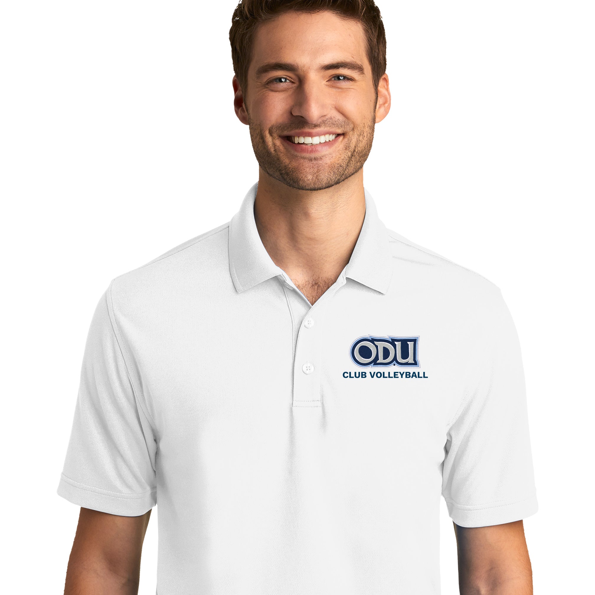 Old Dominion University, Club Sports - Volleyball, Port Authority® Dry Zone® UV Micro-Mesh Polo Shirt - White