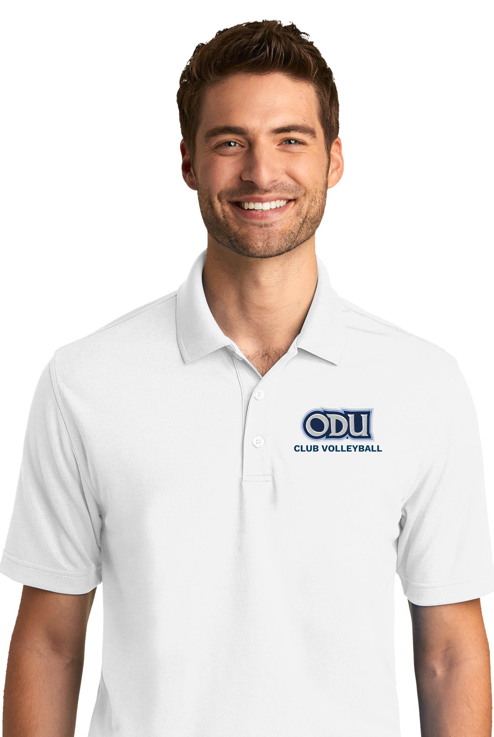 Old Dominion University, Club Sports - Volleyball, Port Authority® Dry Zone® UV Micro-Mesh Polo Shirt - White