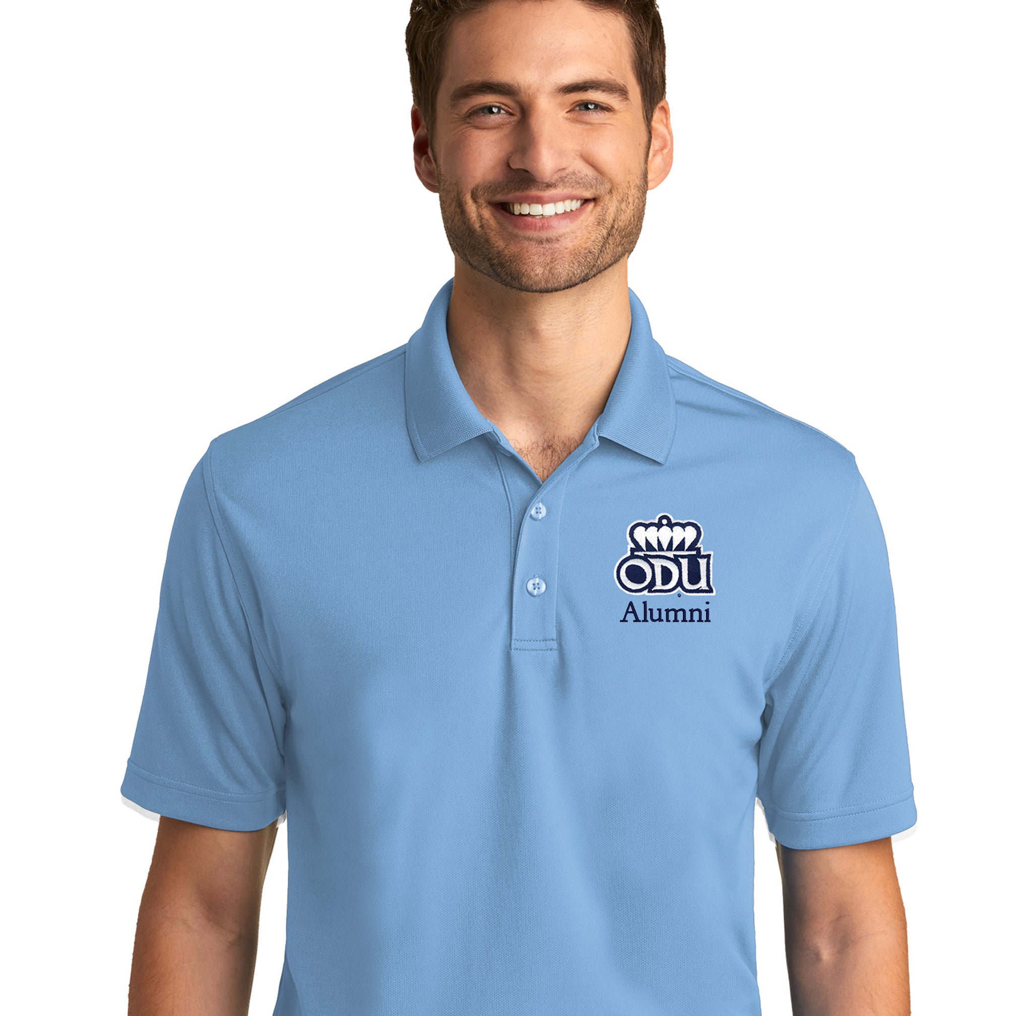 Old Dominion University, ODU, Alumni, Port Authority® Dry Zone® UV Micro-Mesh Polo Shirt - Carolina Blue