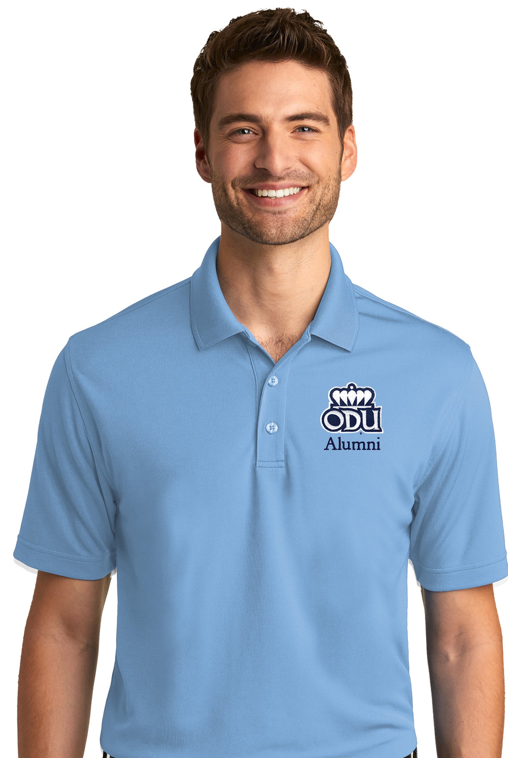 Old Dominion University, ODU, Alumni, Port Authority® Dry Zone® UV Micro-Mesh Polo Shirt - Carolina Blue