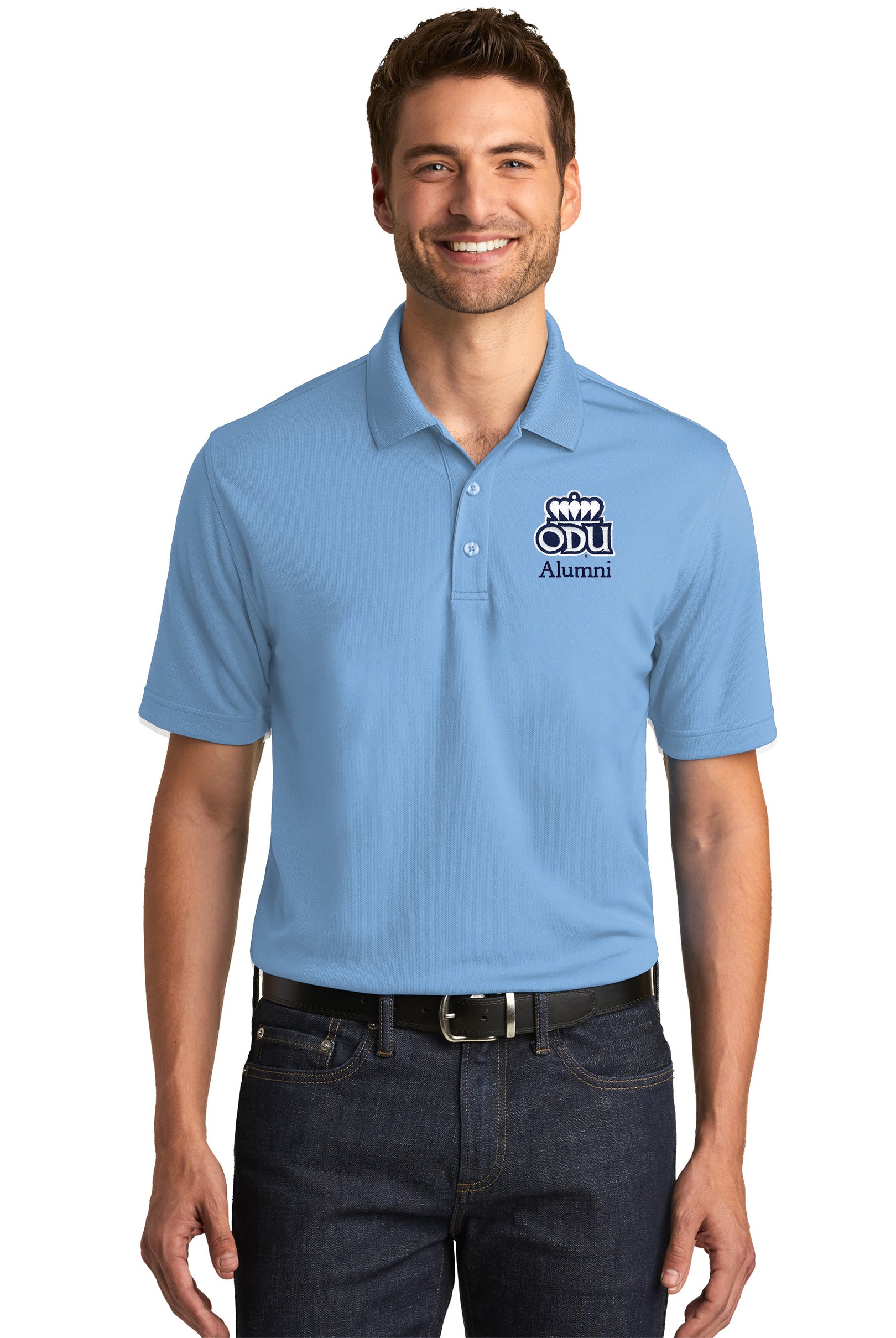 Old Dominion University, ODU, Alumni, Port Authority® Dry Zone® UV Micro-Mesh Polo Shirt - Carolina Blue