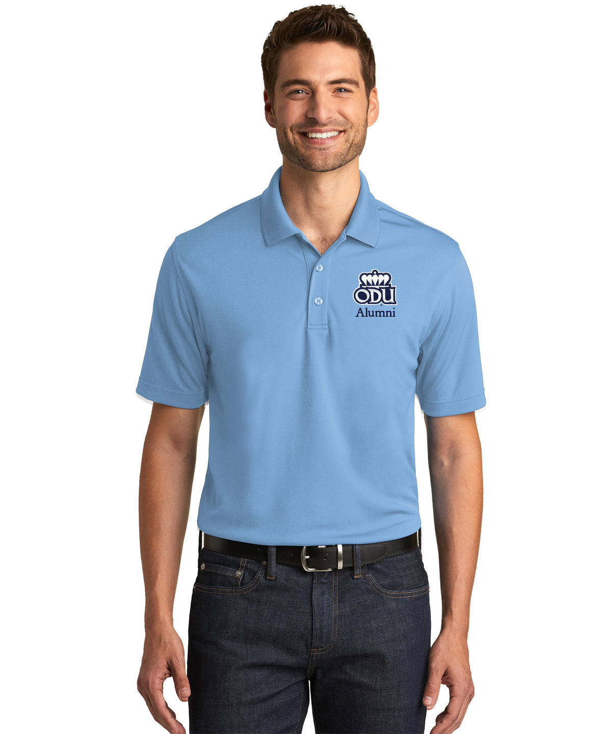 Old Dominion University, ODU, Alumni, Port Authority® Dry Zone® UV Micro-Mesh Polo Shirt - Carolina Blue