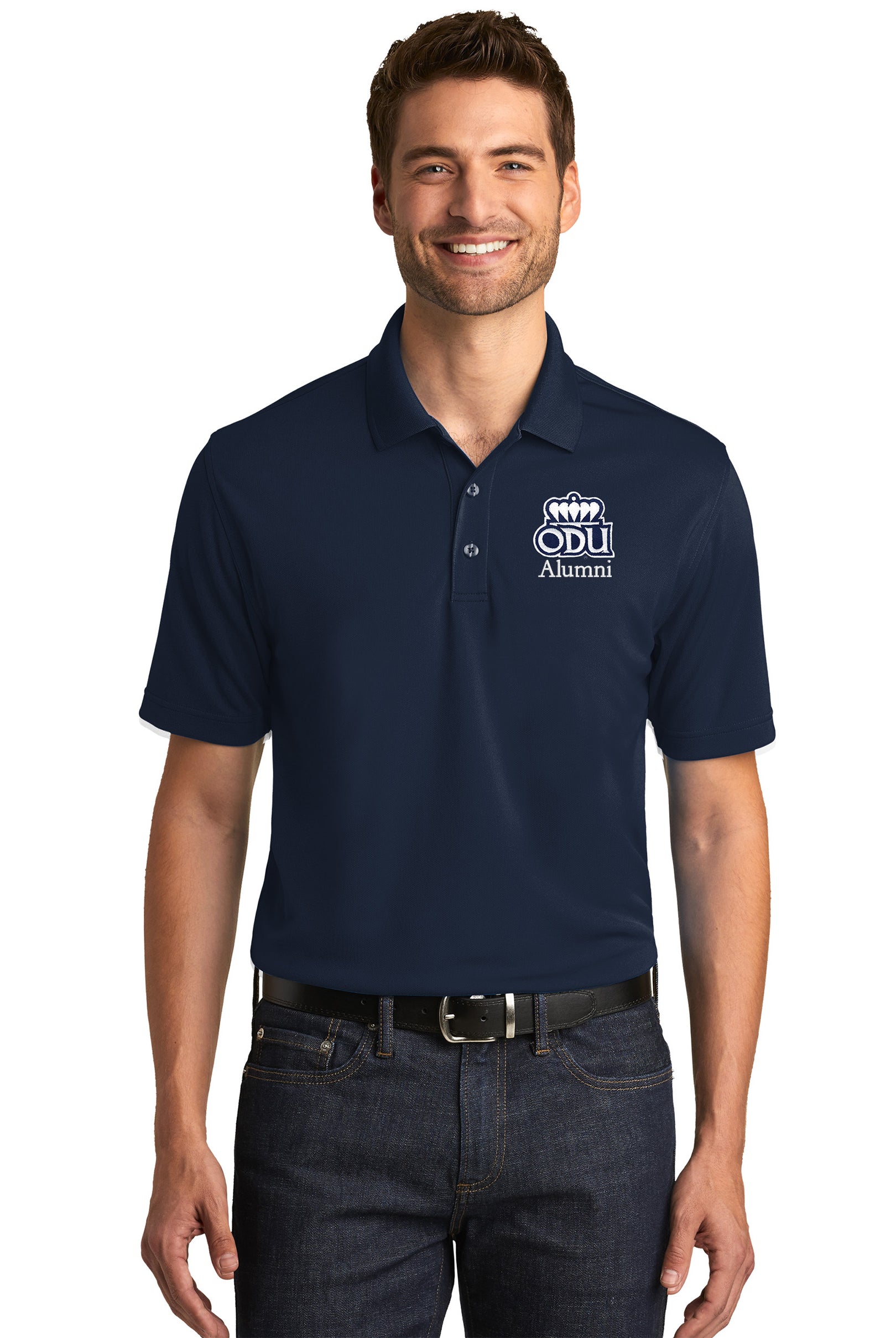 Old Dominion University, ODU, Alumni, Port Authority® Dry Zone® UV Micro-Mesh Polo Shirt - Navy