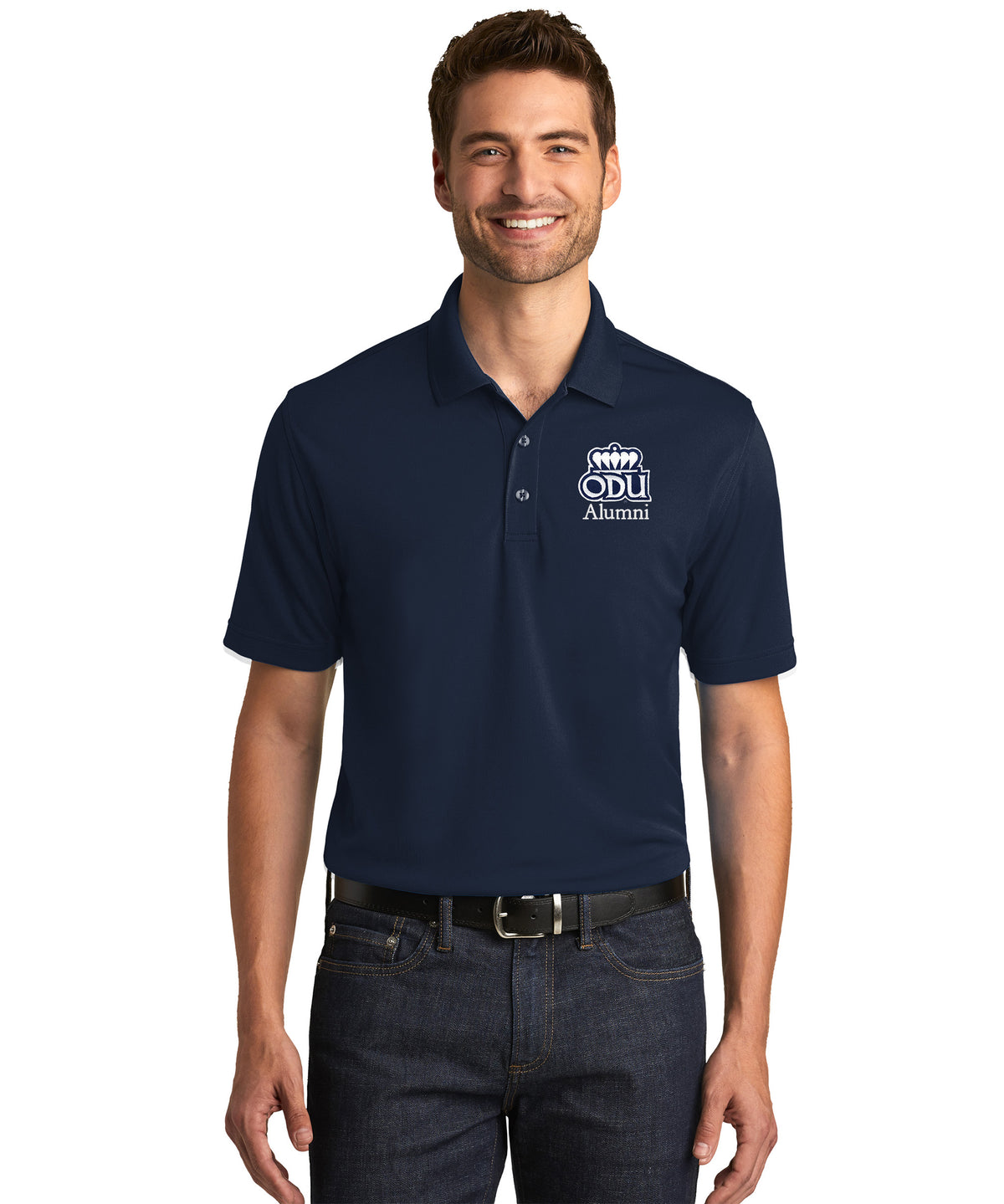 Old Dominion University, ODU, Alumni, Port Authority® Dry Zone® UV Micro-Mesh Polo Shirt - Navy